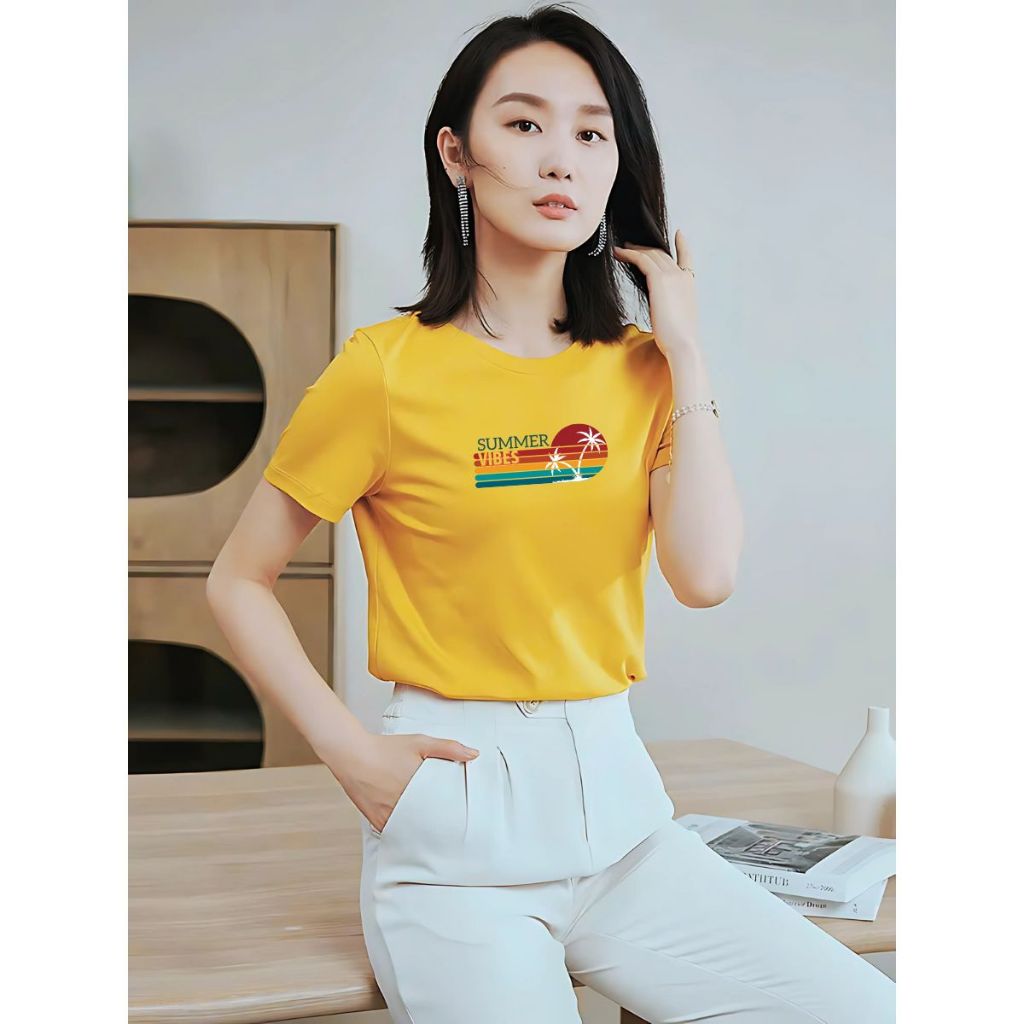[Form Vừa] Áo phông nữ Loza nhiều màu Summer vibes chất liệu thun cotton mềm mịn - Mã VT8135_thumbnail_5