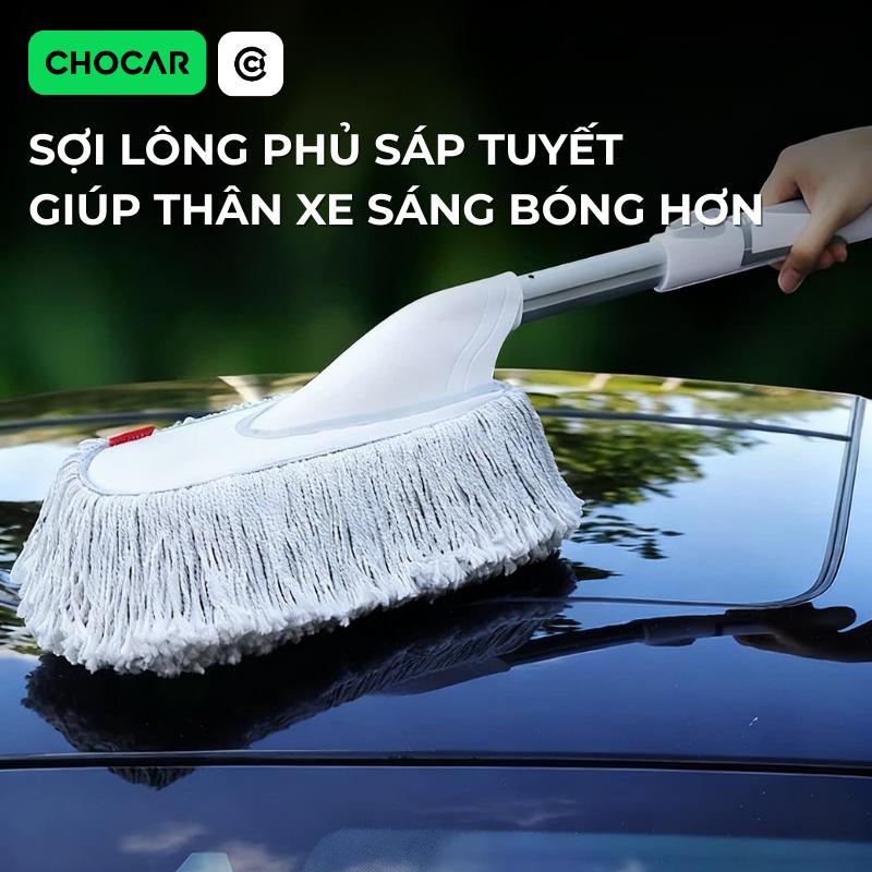 CHOCAR Chổi quét bụi xe ô tô gấp gọn có hộp bảo quản; Lông chải mềm phủ sáp tuyết cao cấp; Chổi cầm tay vệ sinh xe sạch nhanh_thumbnail_2