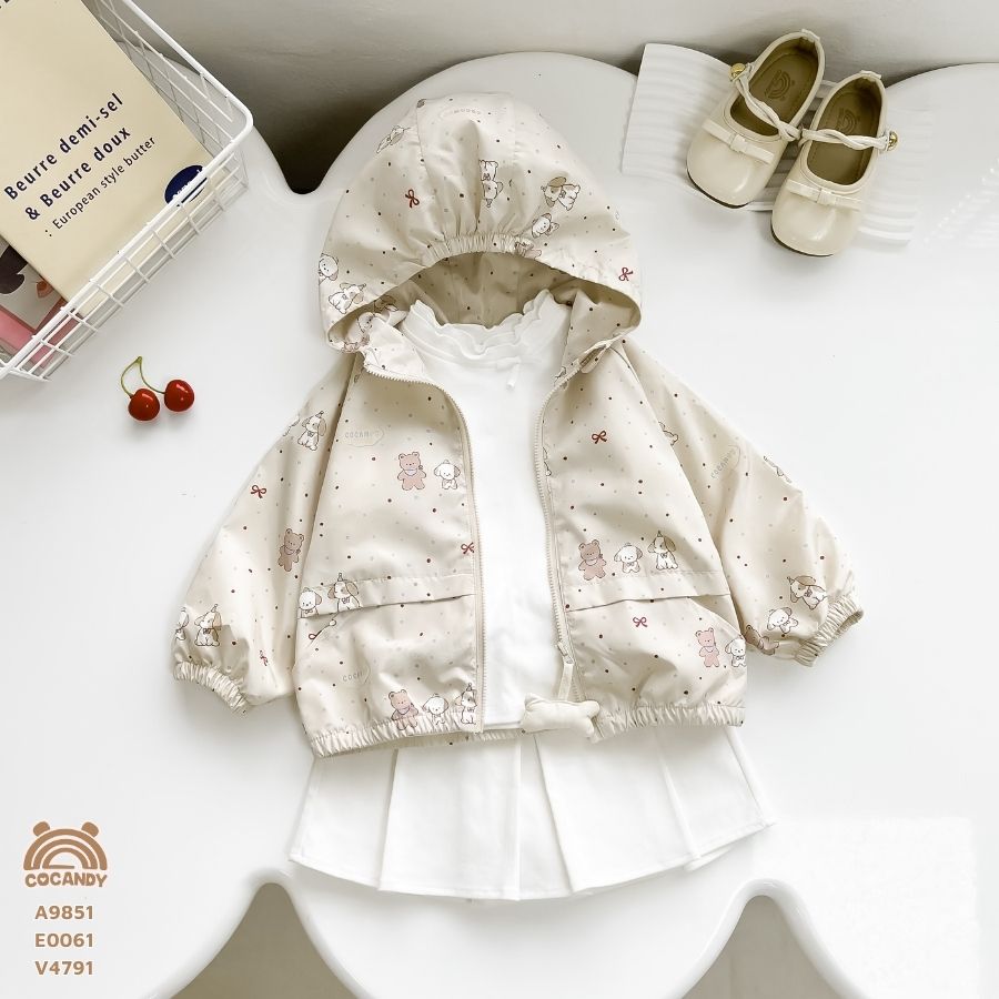 Áo khoác gió BE họa tiết gấu cún_thumbnail_1