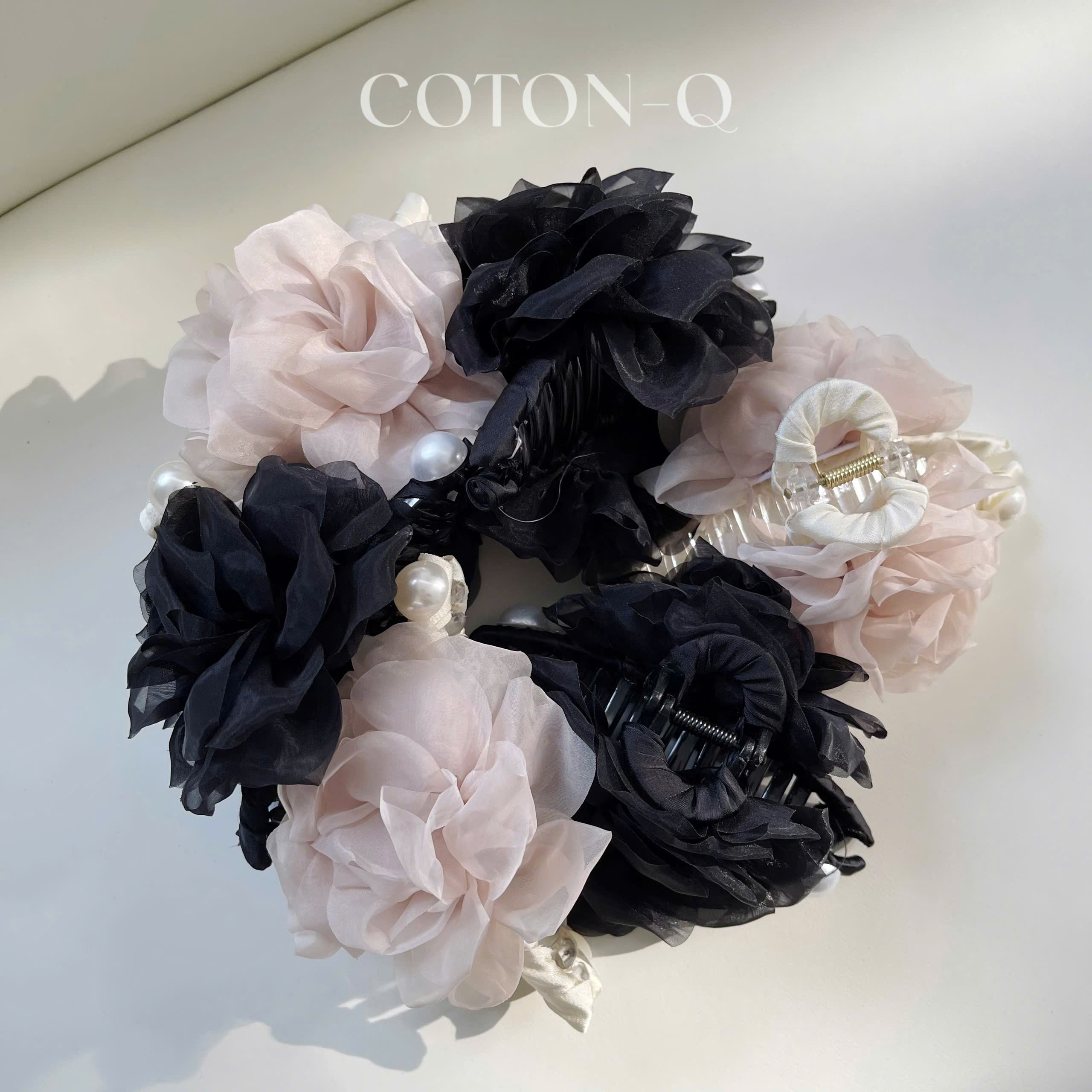 Set 2 kẹp tóc hoa phối ngọc ( NGẪU NHIÊN )_thumbnail_9