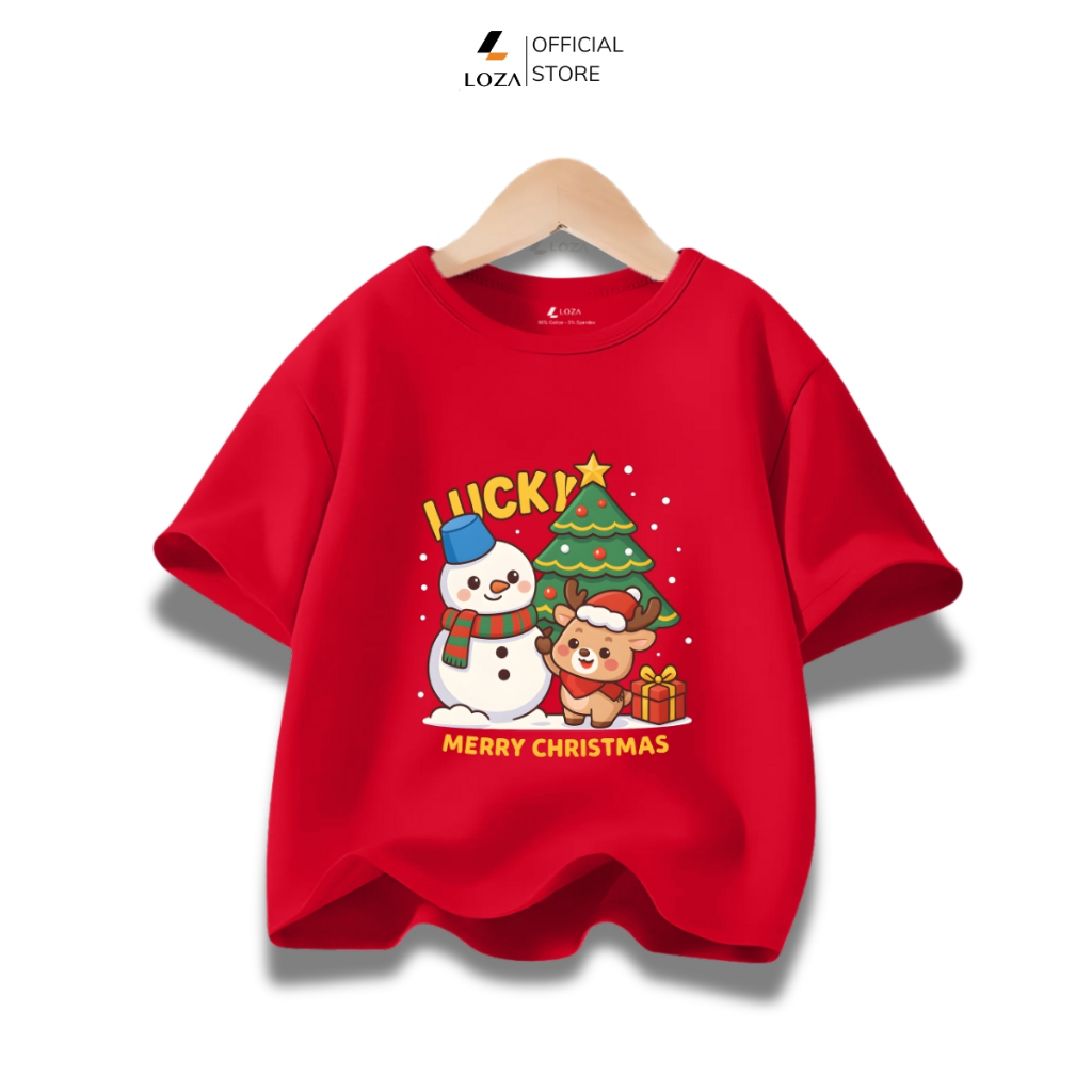 Áo thun bé gái, bé trai NOEL cho bé từ 15-40kg - Áo phông trẻ em Loza Kids- Mã AT031_thumbnail_5