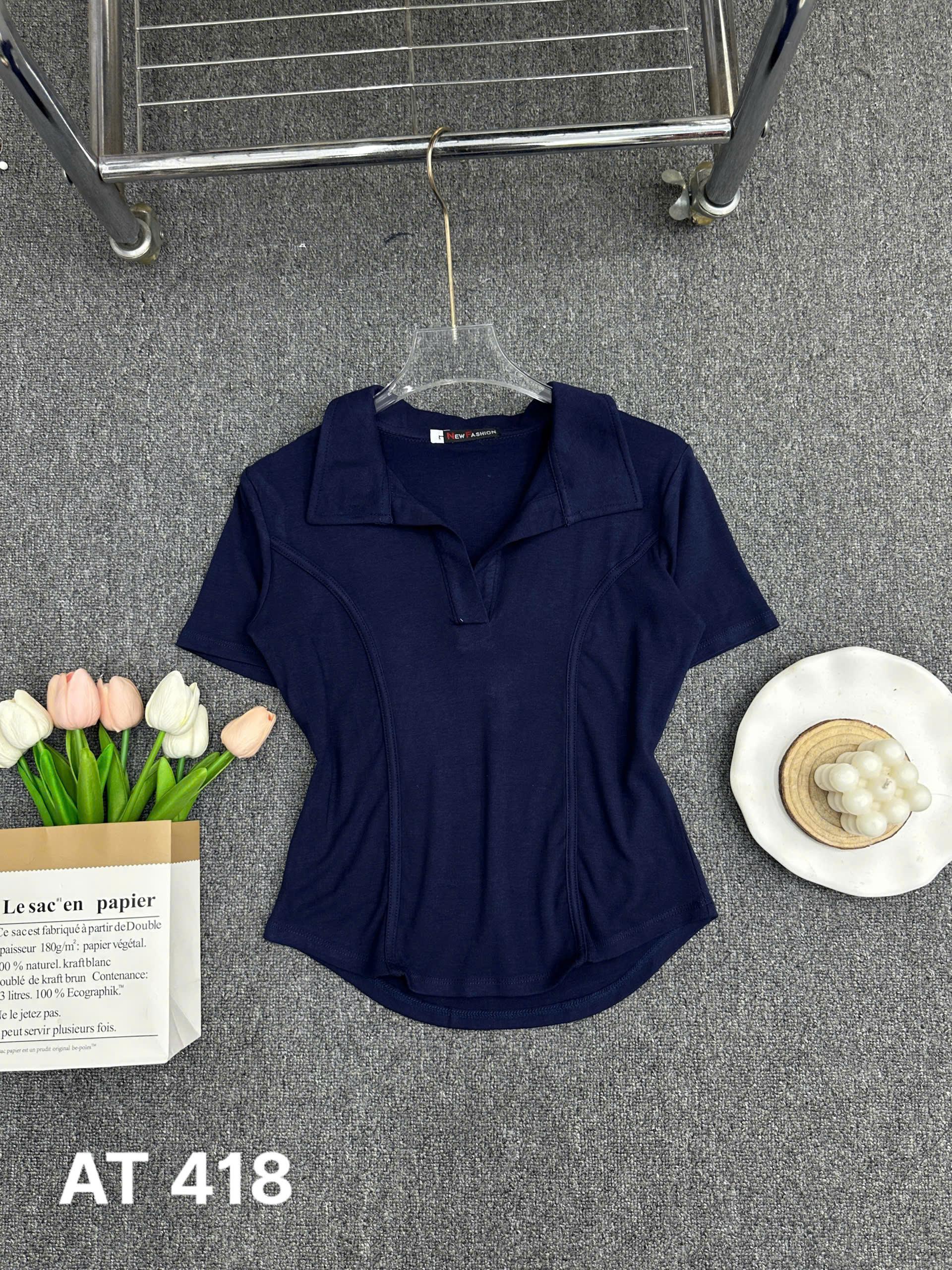 BIGSIZE NỮ- Áo thun tay ngắn có cổ T-AT418_thumbnail_2