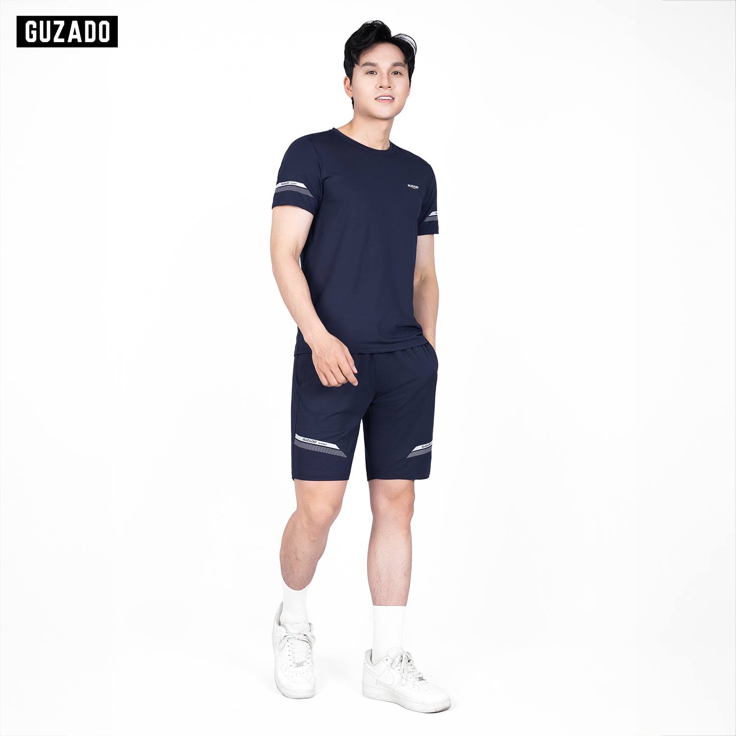 Bộ Thể Thao Nam GUZADO Mẫu Cộc Tay Mặc Thể Thao GBH01_thumbnail_2