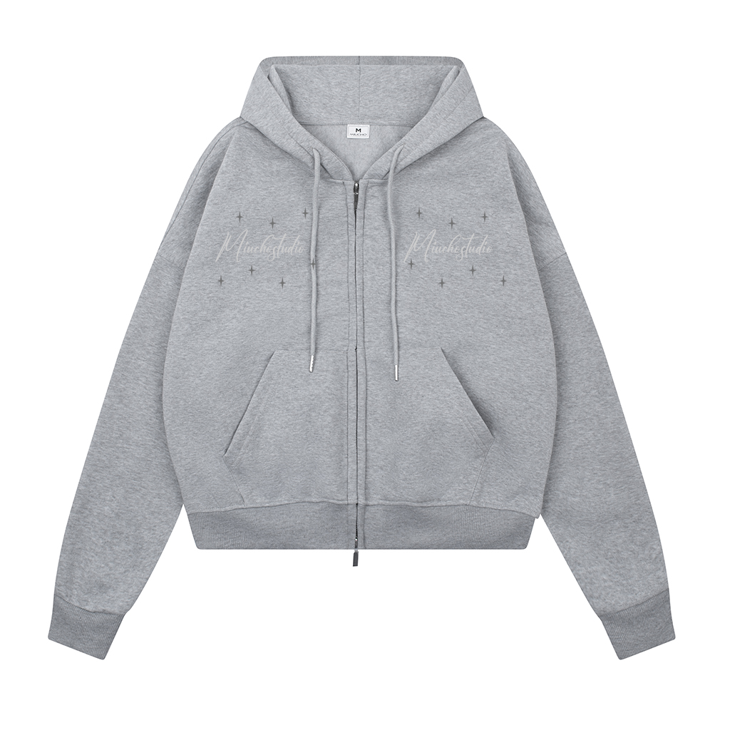 Áo hoodie zip local brand dày dặn form boxy HXD1572 Miucho Club vải nỉ bông khóa kéo mũ rộng in mix_thumbnail_5