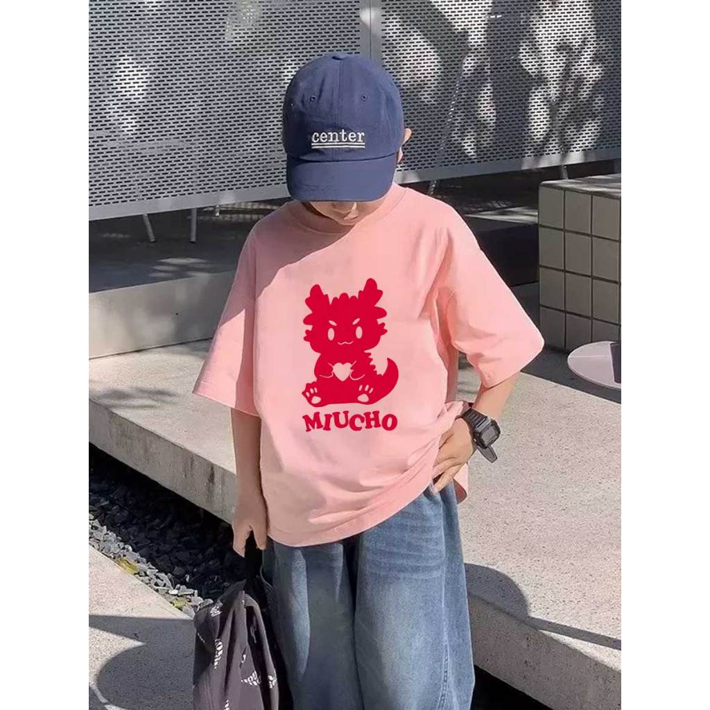 Áo thun tết đẹp cho bé gái bé trai form rộng thoáng mát AED907 Miucho Kid 100% vải cotton basic in mix_thumbnail_6