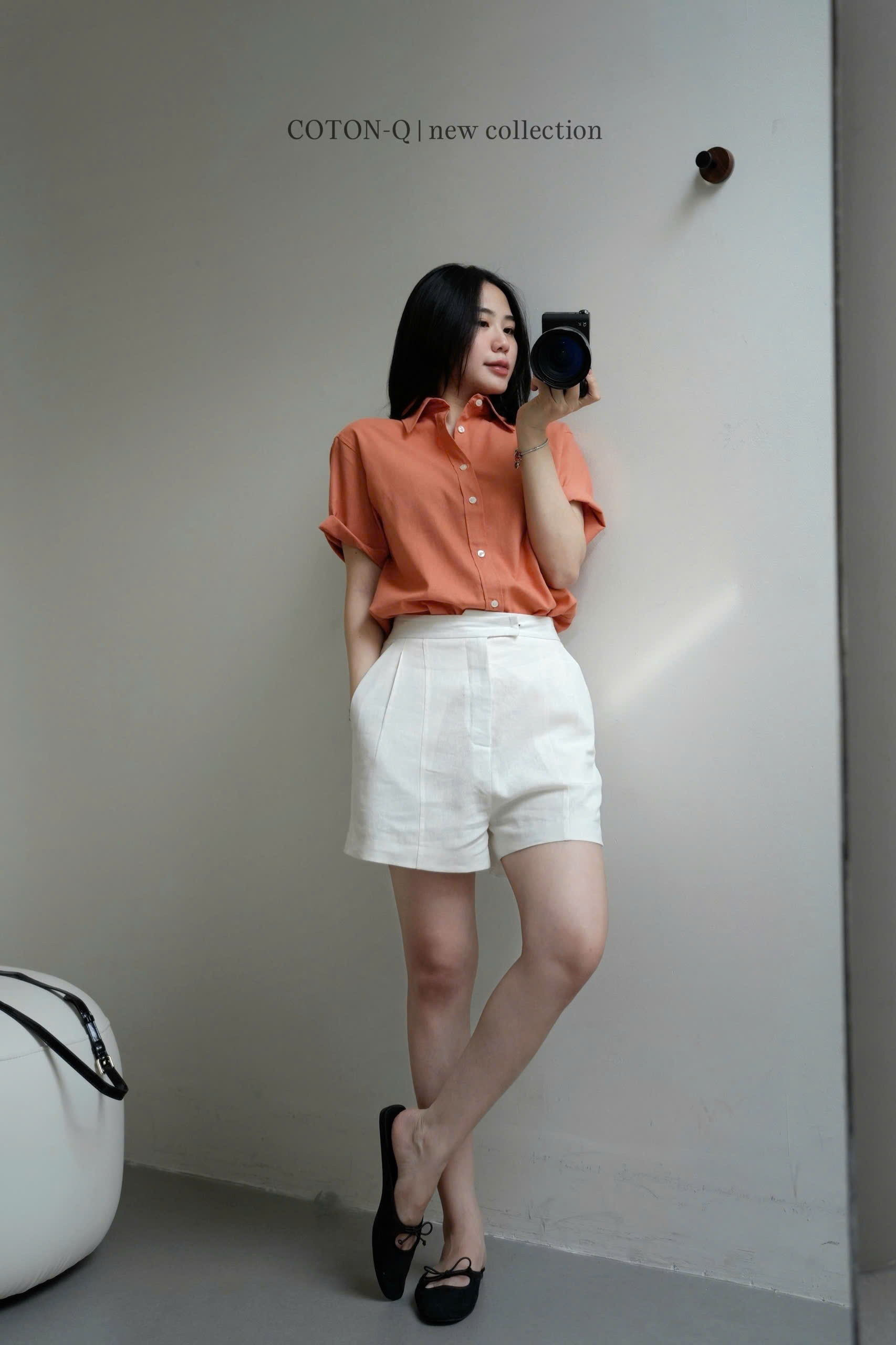 Set áo somi cam + quần short linen_thumbnail_14