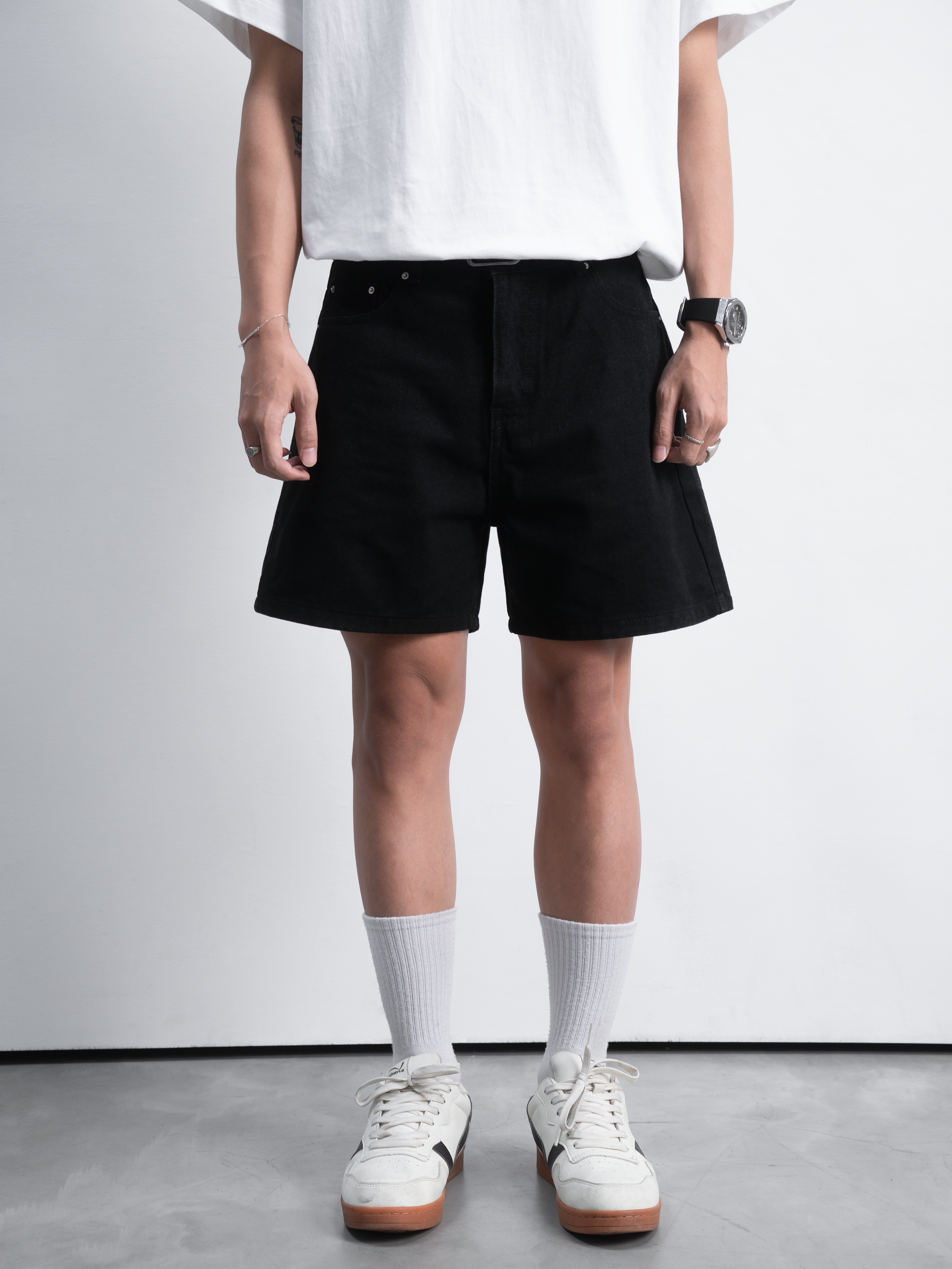 Short jean cá tính phối hình thêu túi sau POKER _thumbnail_2