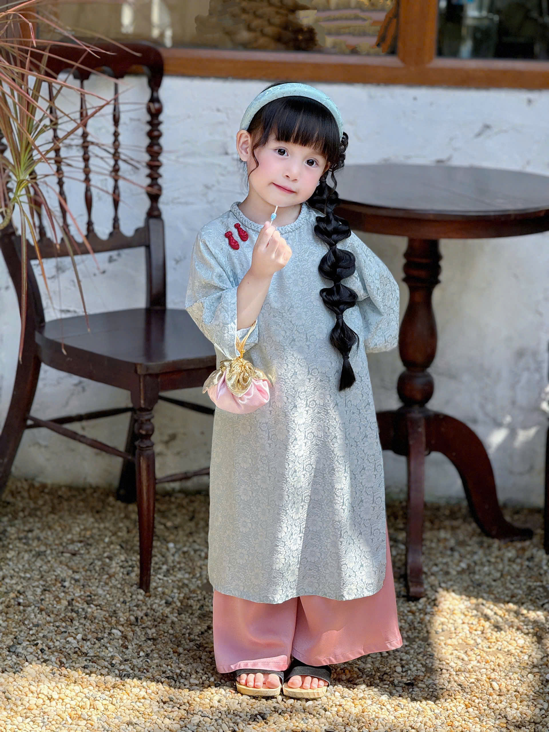 Set áo dài xanh bé gái_thumbnail_7