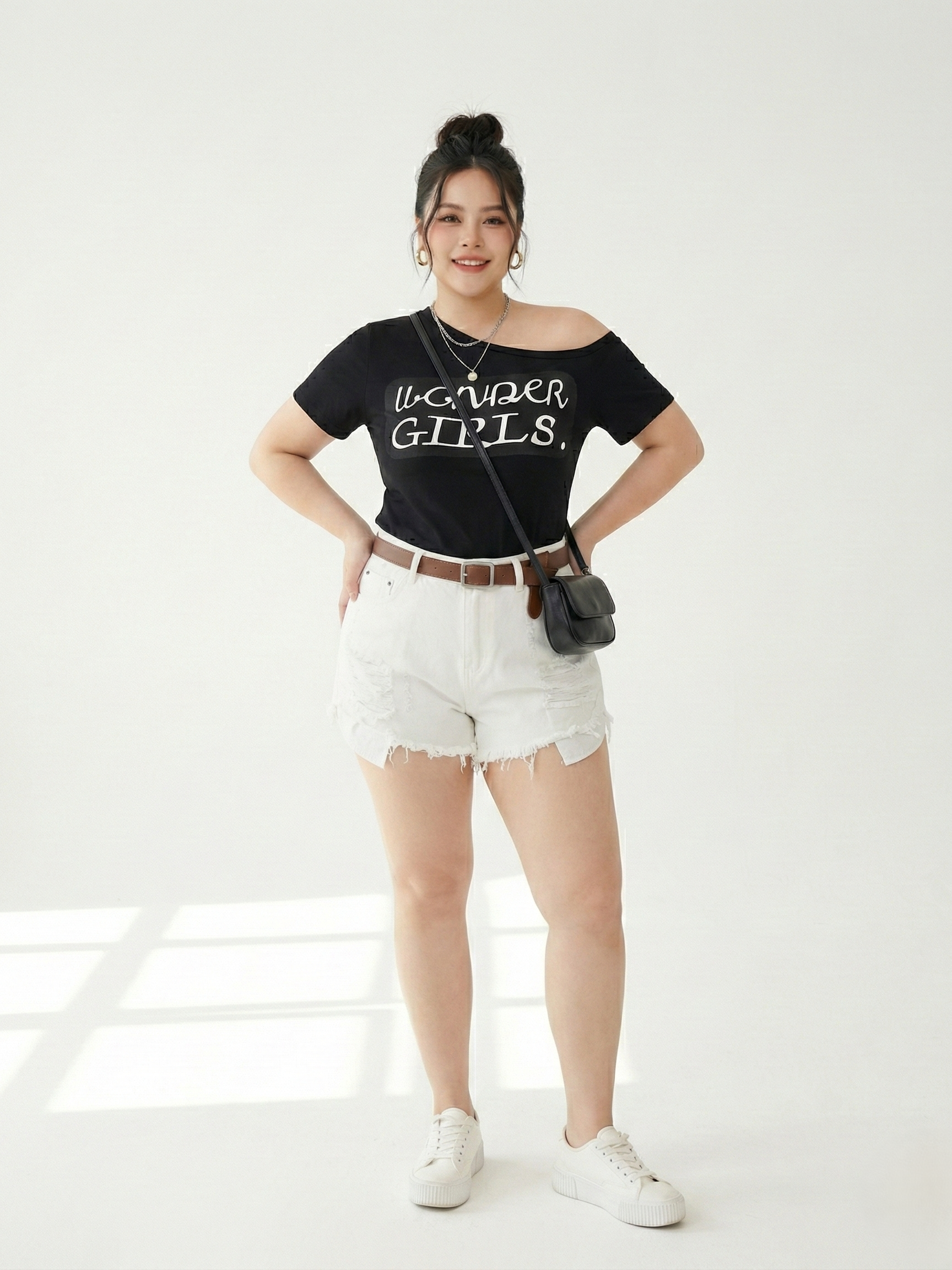 Quần short jean túi lòi rách kiểu bigsize QSJ1097 dành cho nàng béo mập từ 55-90kg