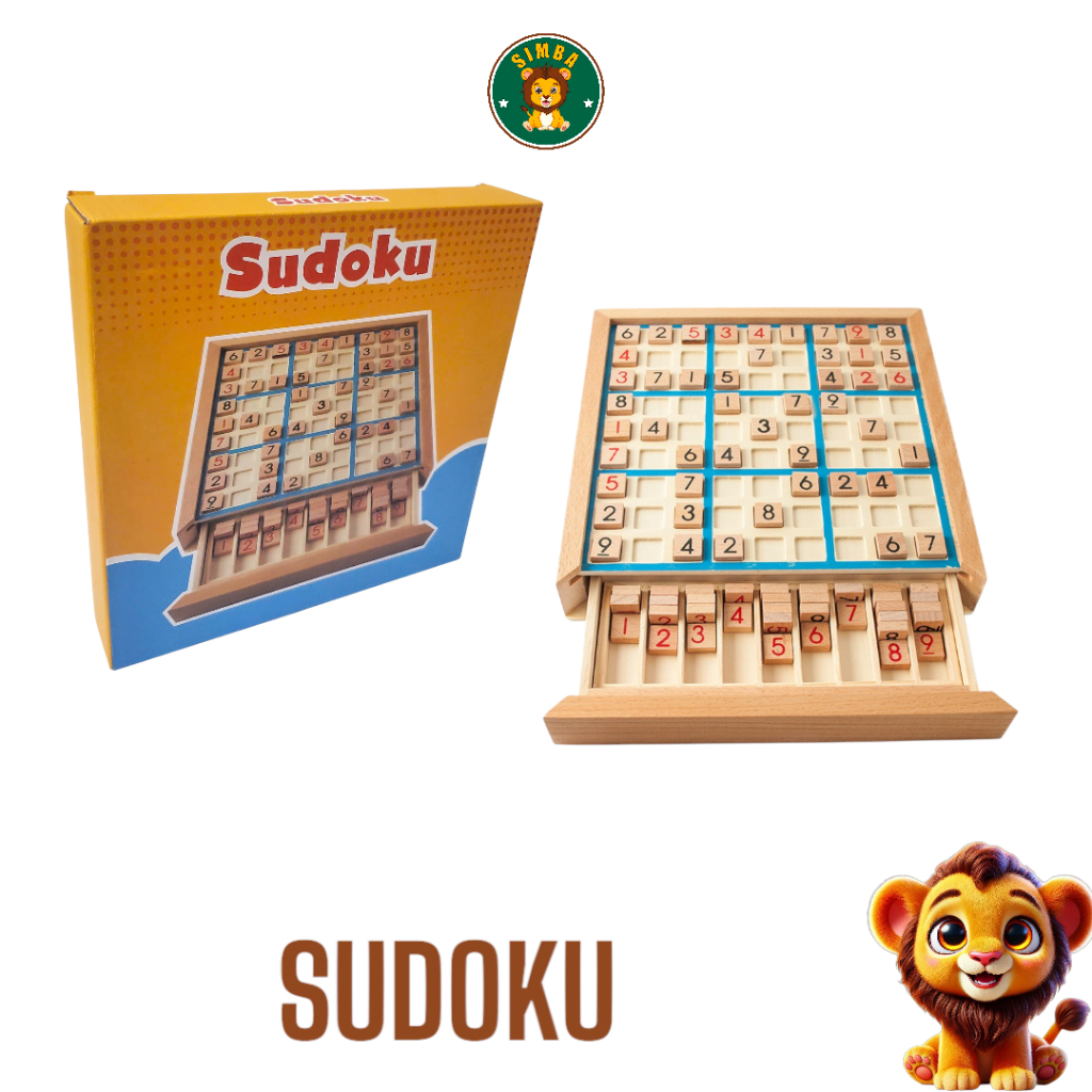 Sudoku giải đố toán học bằng gỗ Simba Shop - Đồ Chơi Trí Tuệ, Phát Triển Tư Duy Cho Bé 6-12 Tuổi