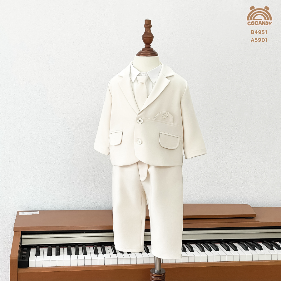 Bộ dài vest BE công tử nẹp thân