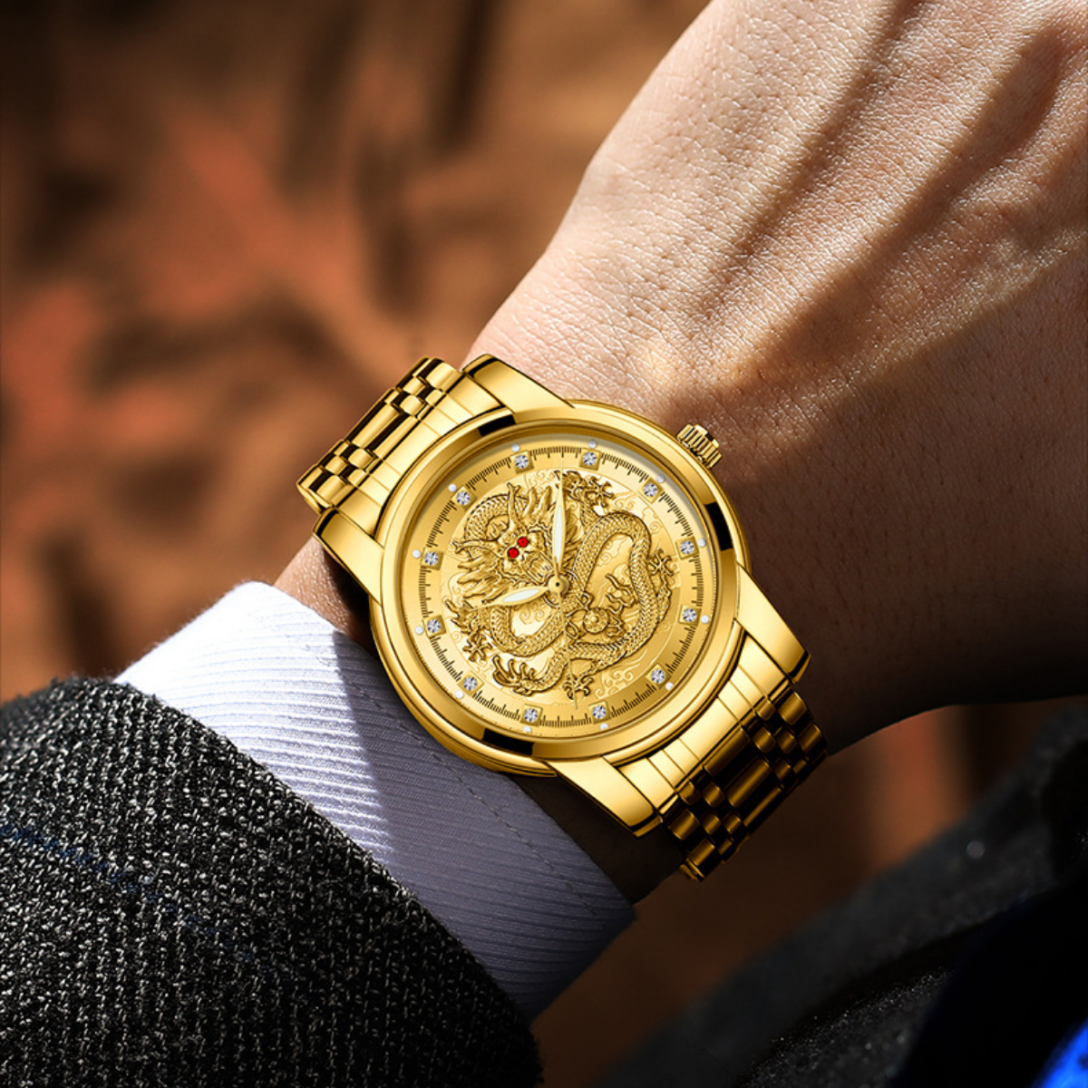 Đồng Hồ Nam Mặt Rồng 3D Mắt Đỏ Dây Hợp Kim Cao Cấp_thumbnail_9