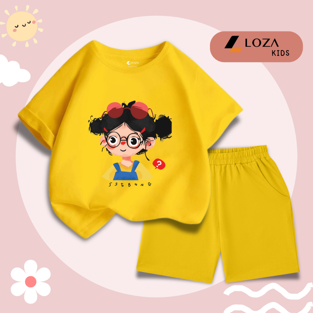 Đồ bộ bé gái in hình 'Bé gái đeo kính' -  Loza Kids SB358_thumbnail_10