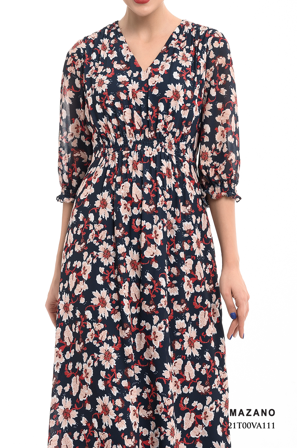 Đầm cổ tim chân rủ chun eo_thumbnail_3