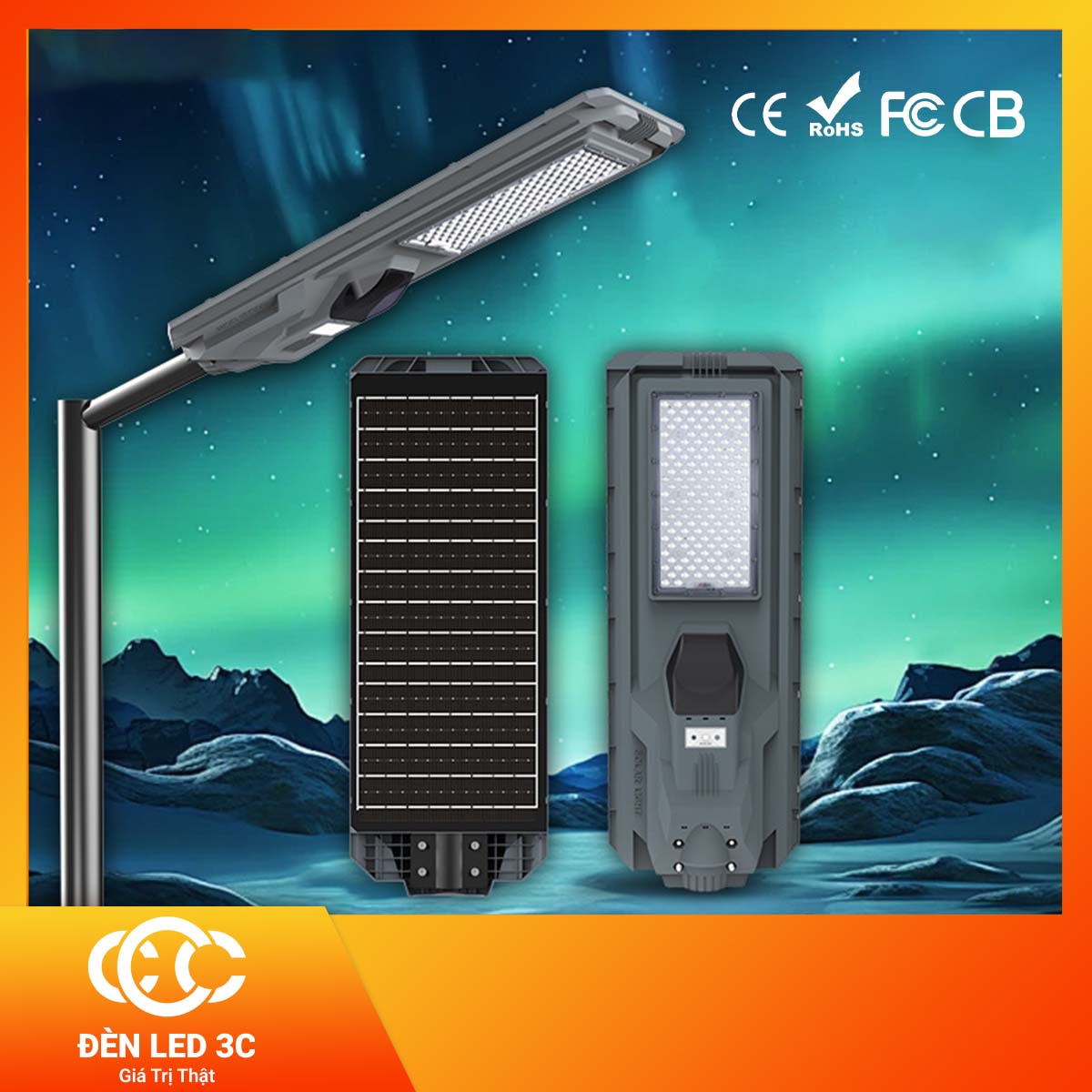 Đèn Năng Lượng Mặt Trời Liền Thể S60 S80 Đèn LED 3C