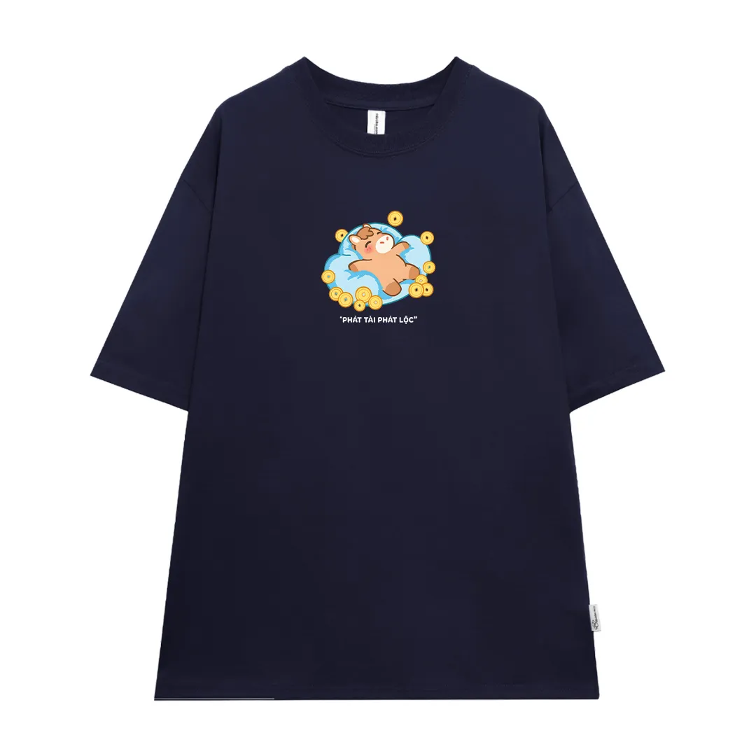 Áo thun form rộng unisex Miucho vải mềm mại tôn dáng thoáng mát Phát Tài Phát Lộc 2918_thumbnail_13