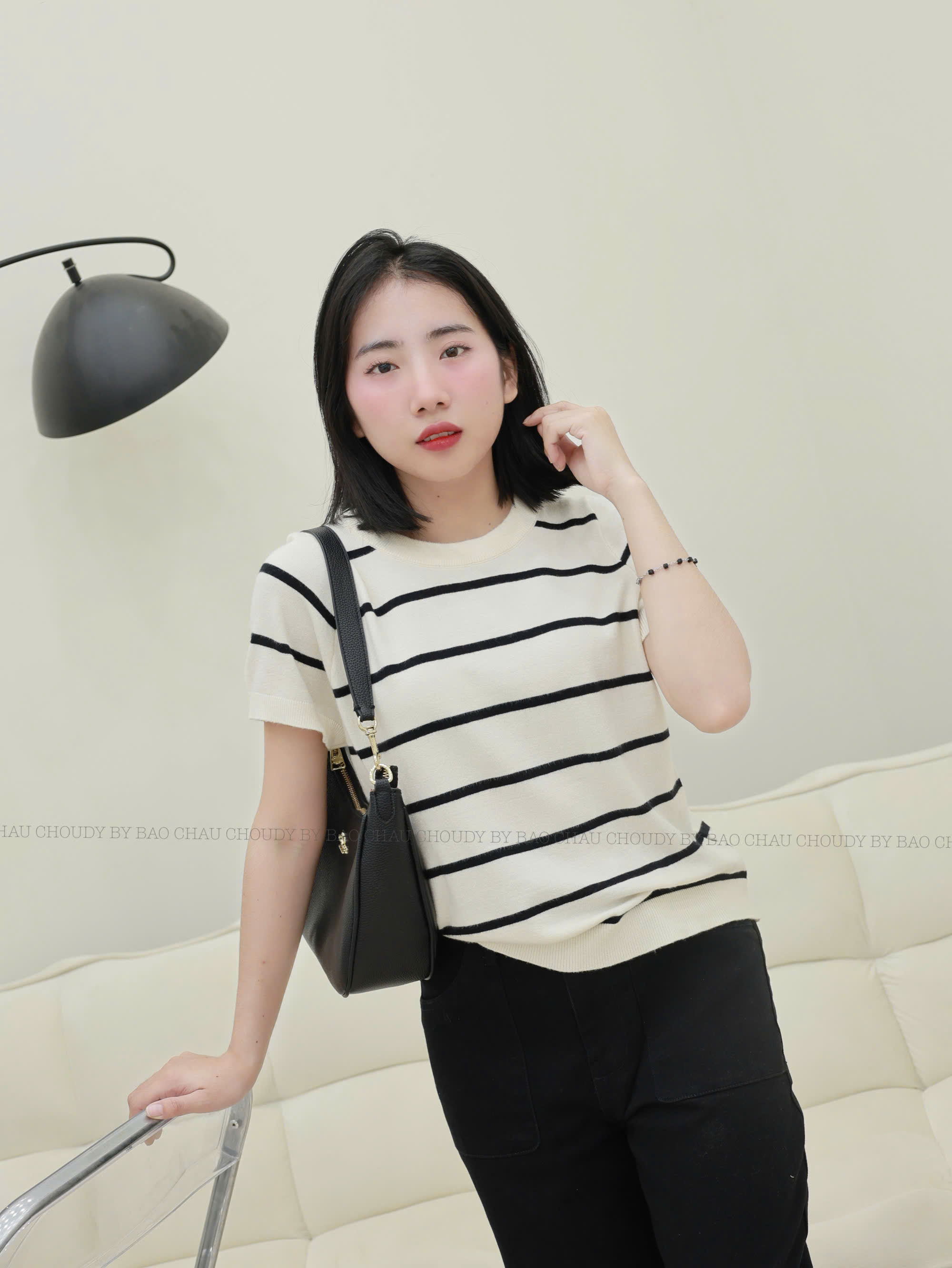 SALE U231 ÁO DỆT KIM KEM