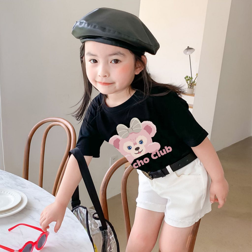 Áo thun cho bé gái cute form rộng AED1109 Miucho Kid tay ngắn cổ tròn style hàn quốc in mix_thumbnail_2