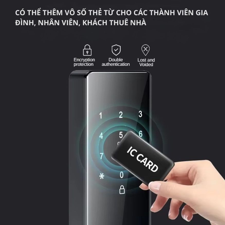 Khóa Cửa Thông Minh Kachi MK40 – Mở Khóa App Tuya + Vân tay + Chìa khóa + Thẻ từ + Mã số_thumbnail_3