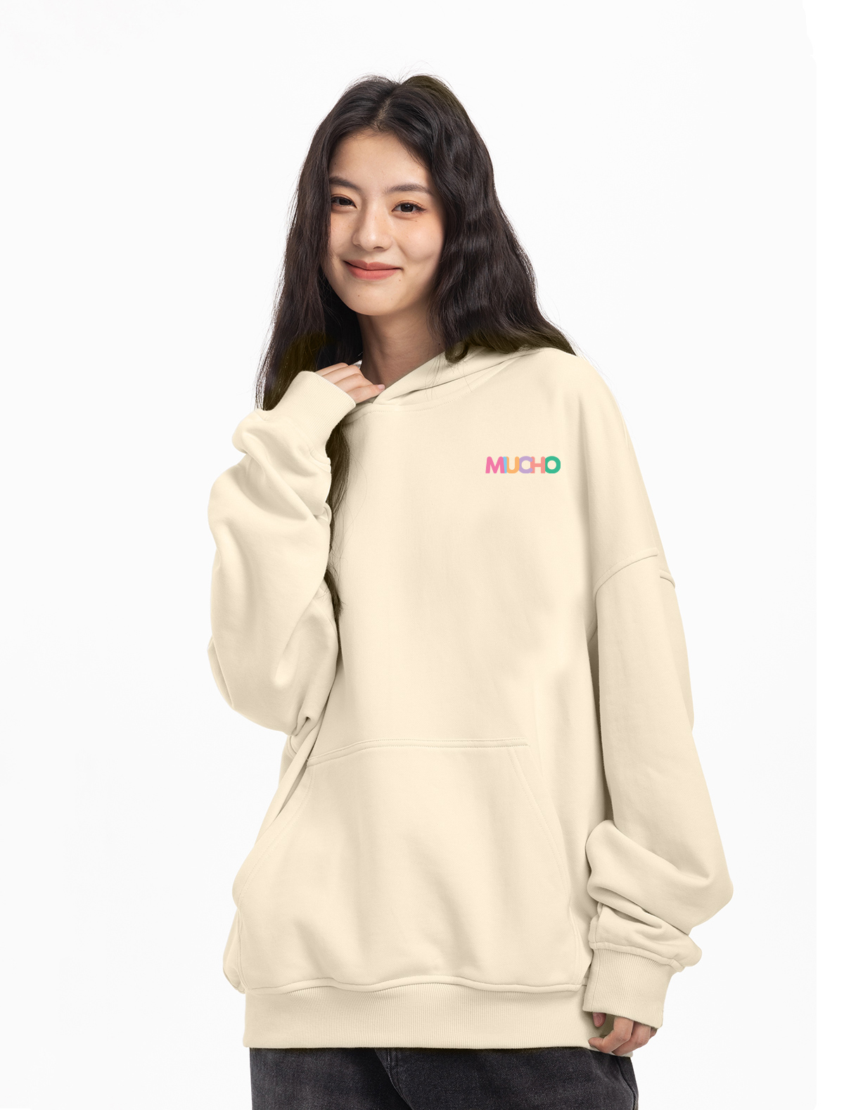 Áo hoodie unisex form rộng HDD1325 Miucho nỉ chân cua dày dặn in mix_thumbnail_2