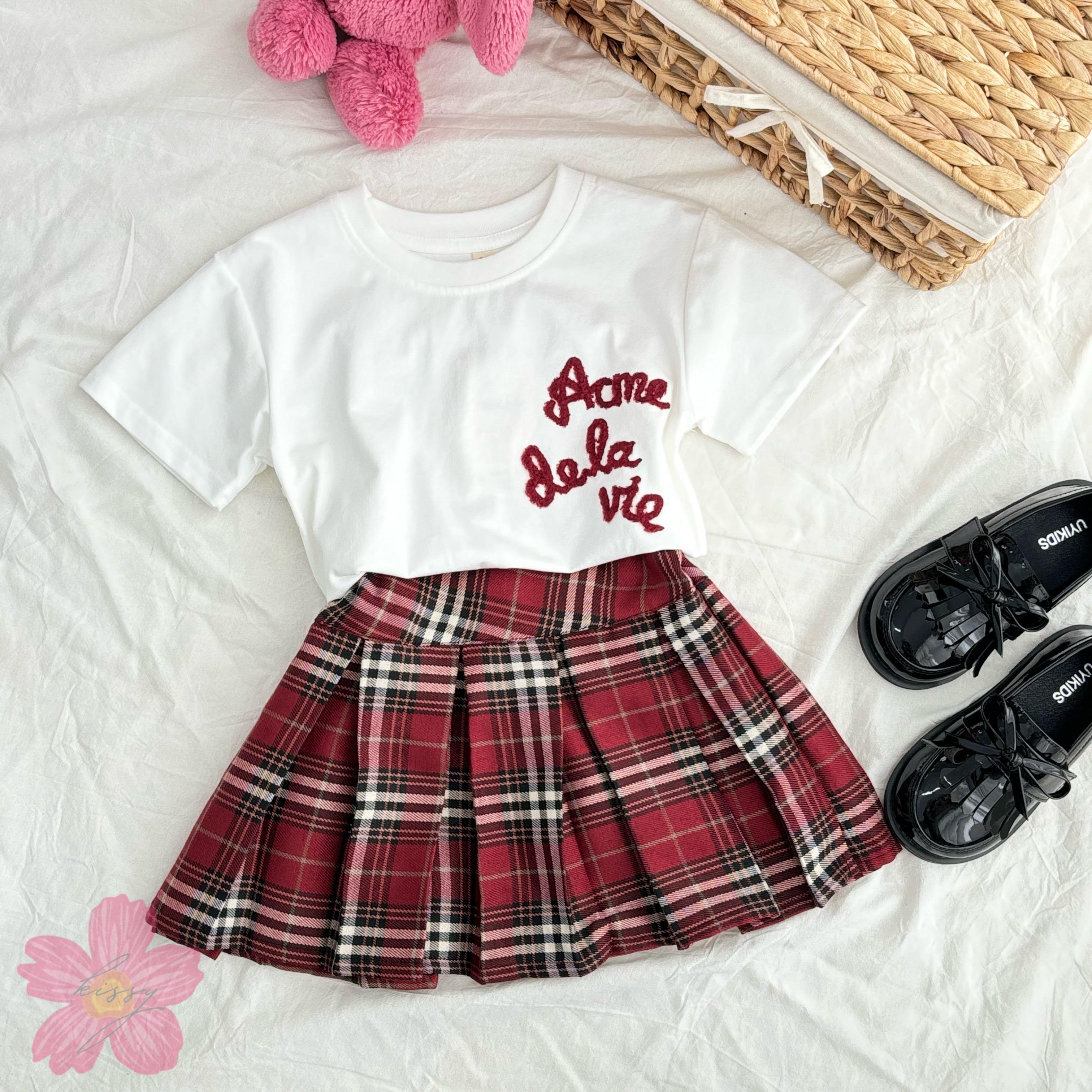 (A2) Áo thun Mềm Họa Tiết Chữ Siêu Đáng Yêu Phong Cách Hàn Quốc Cho Bé Gái Mẫu Mới Xuân Hè QCCC 2025_thumbnail_2