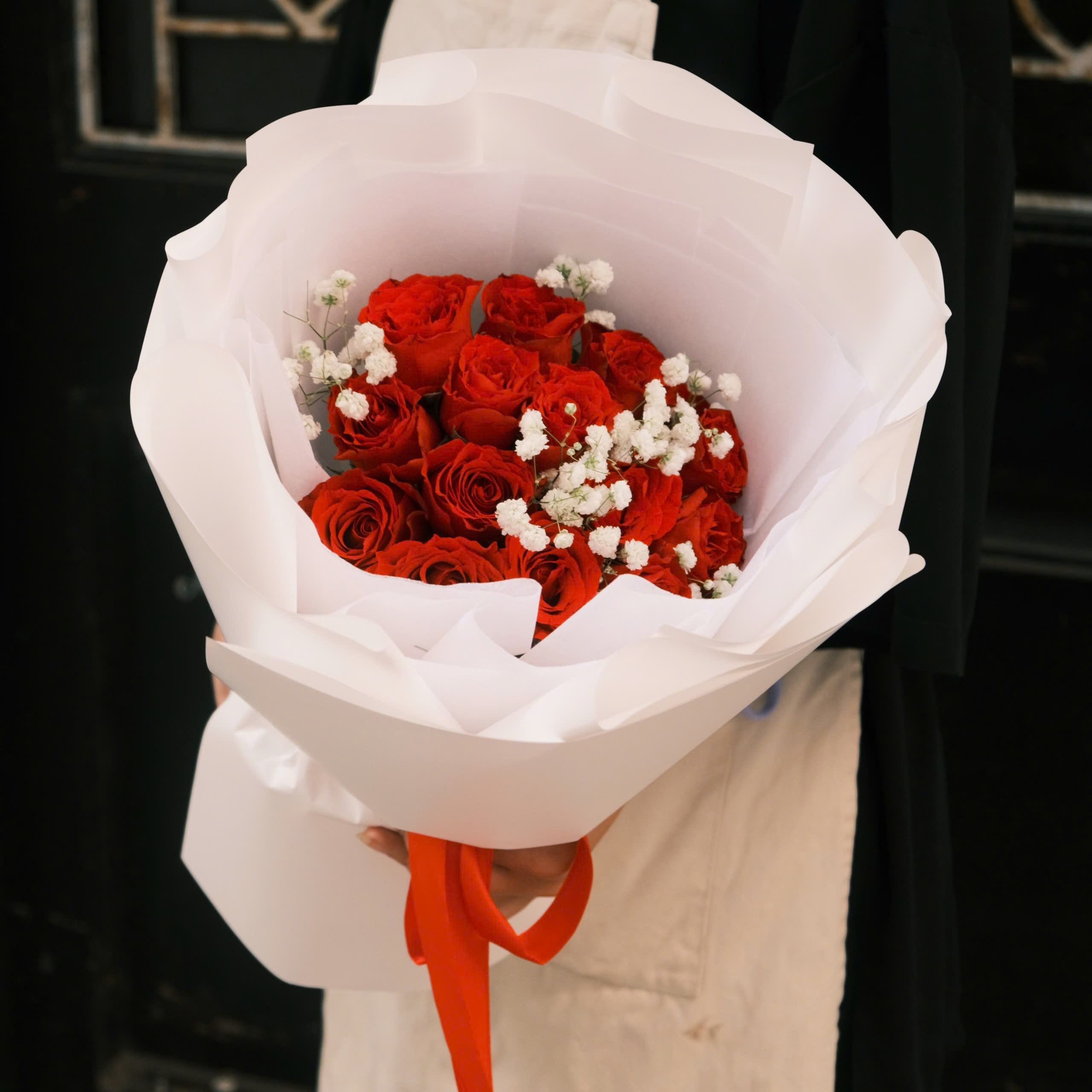 Bó hồng đỏ pháp size S