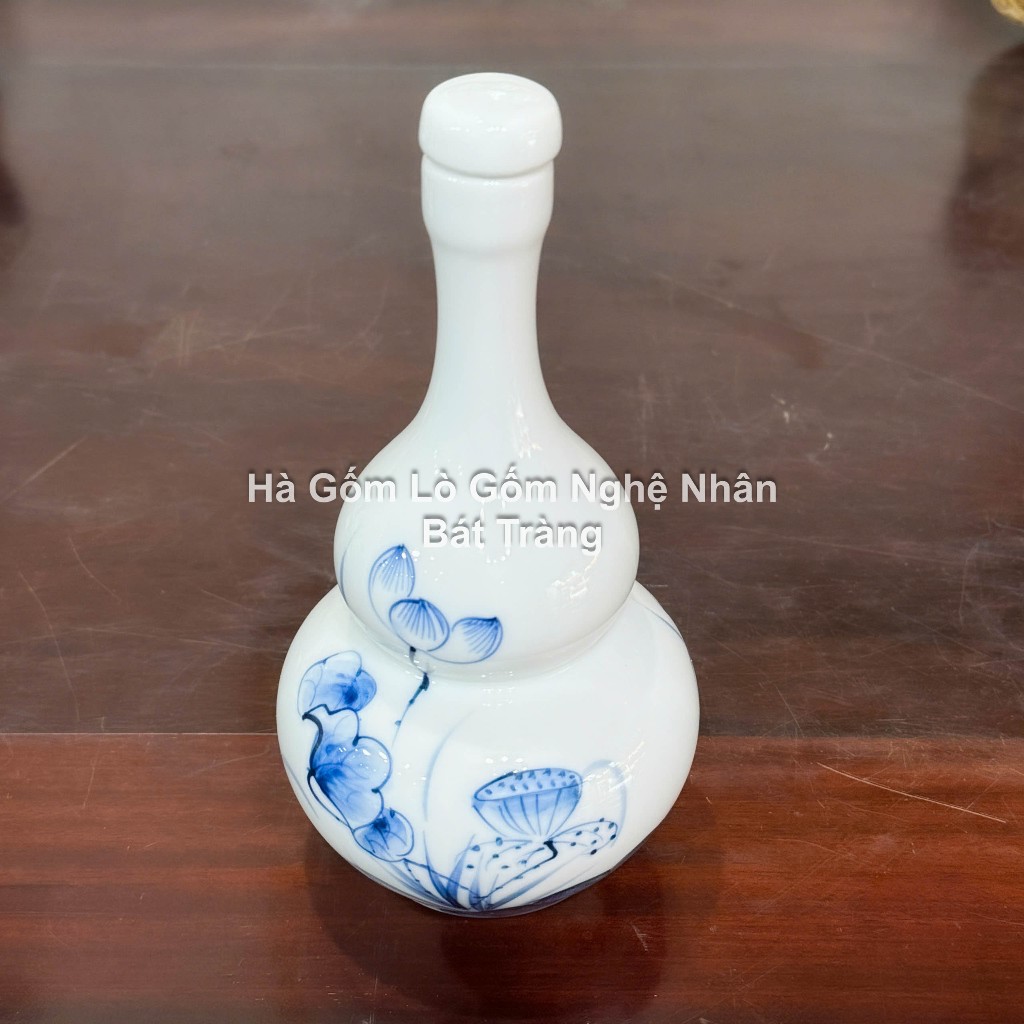 Nậm Rượu Thờ Cúng MEN SEN CHÀM Chuẩn Bát Tràng - Nghệ nhân chế tác