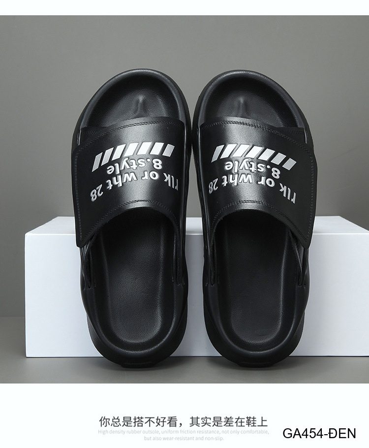 GA454 - Dép xỏ ngón nam thời trang đế dày êm chân, da bò lớp đầu, trắng đen_thumbnail_18
