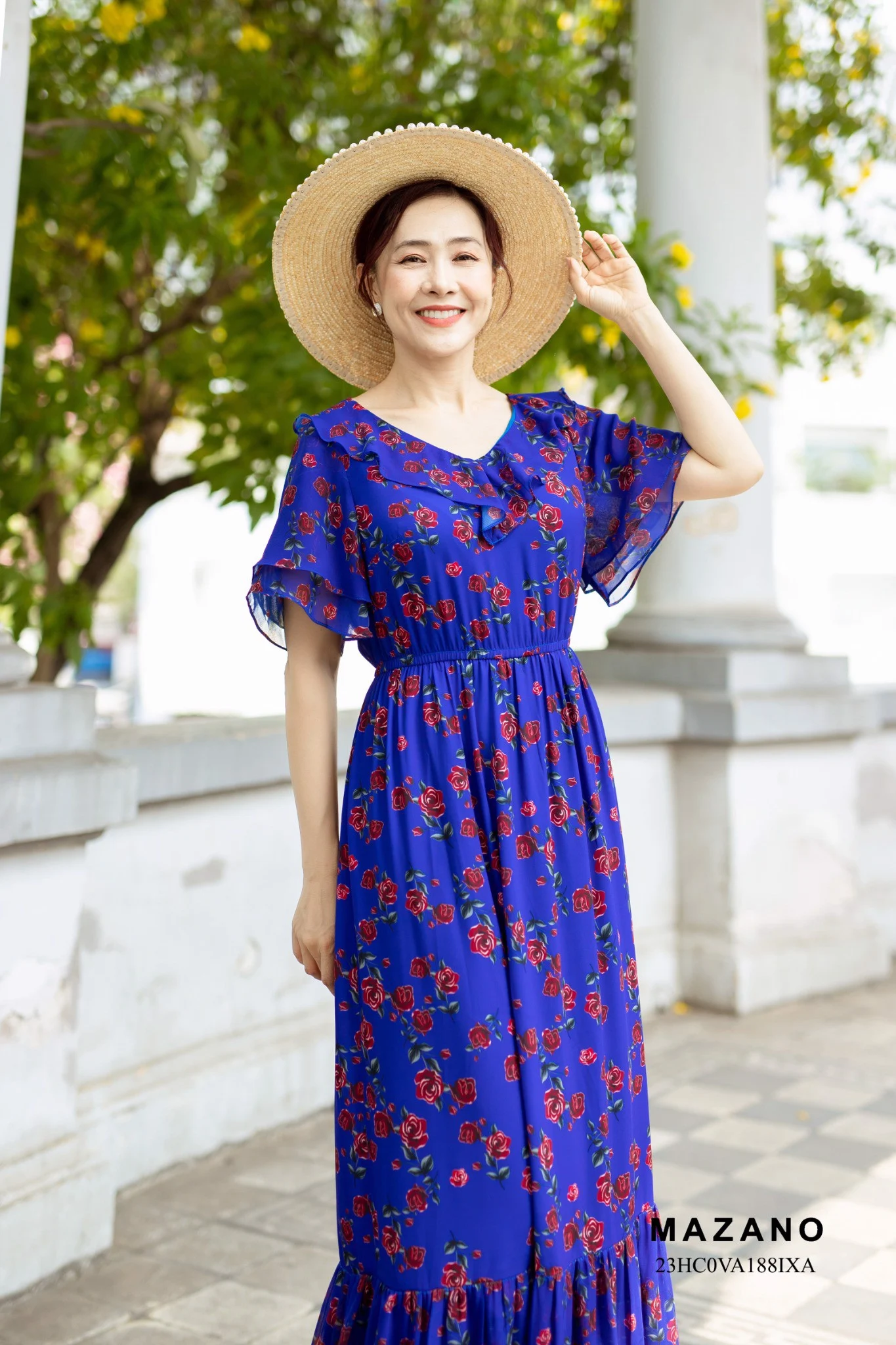 Đầm xanh chân rủ phối bèo nữ tính_thumbnail_2