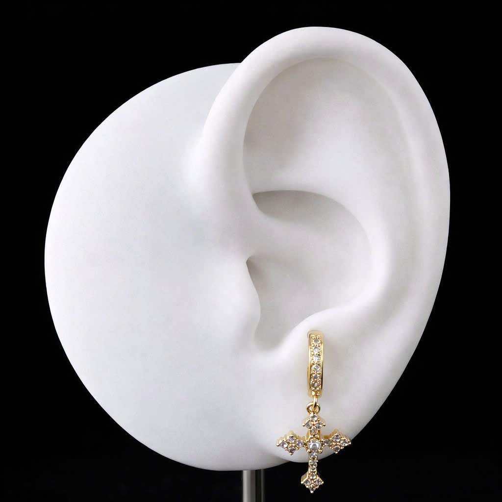 Khuyên vòng kiểu mạ điện vàng thánh giá 10mm_thumbnail_3