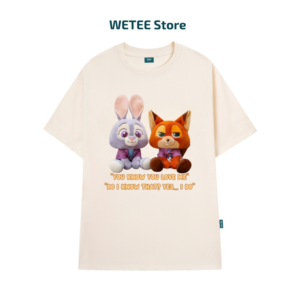 Áo thun oversized nam nữ Couple Thỏ Judy và Cáo Nick Zootopia local brand WE TEE - WU1116_thumbnail_3