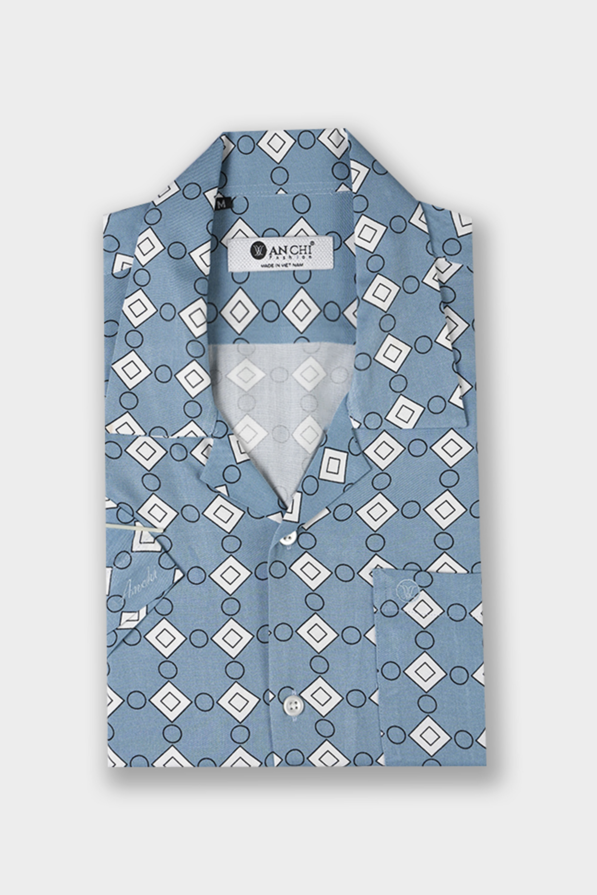 Áo Sơ Mi Họa Tiết Nam Trung Niên ANCHI Chất Liệu Sợi Lanh Phom Suông Vạt Ngang_thumbnail_15