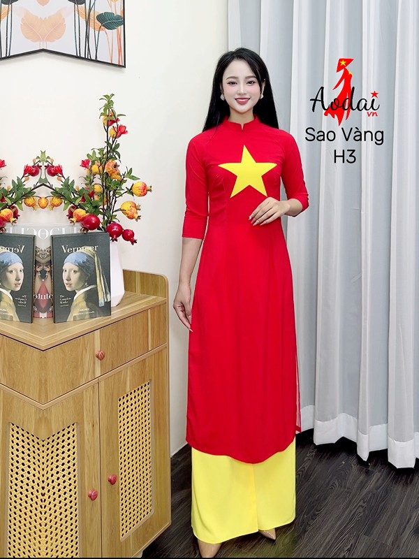 Cách tân Sao vàng H3 cổ cao 2cm tay lỡ