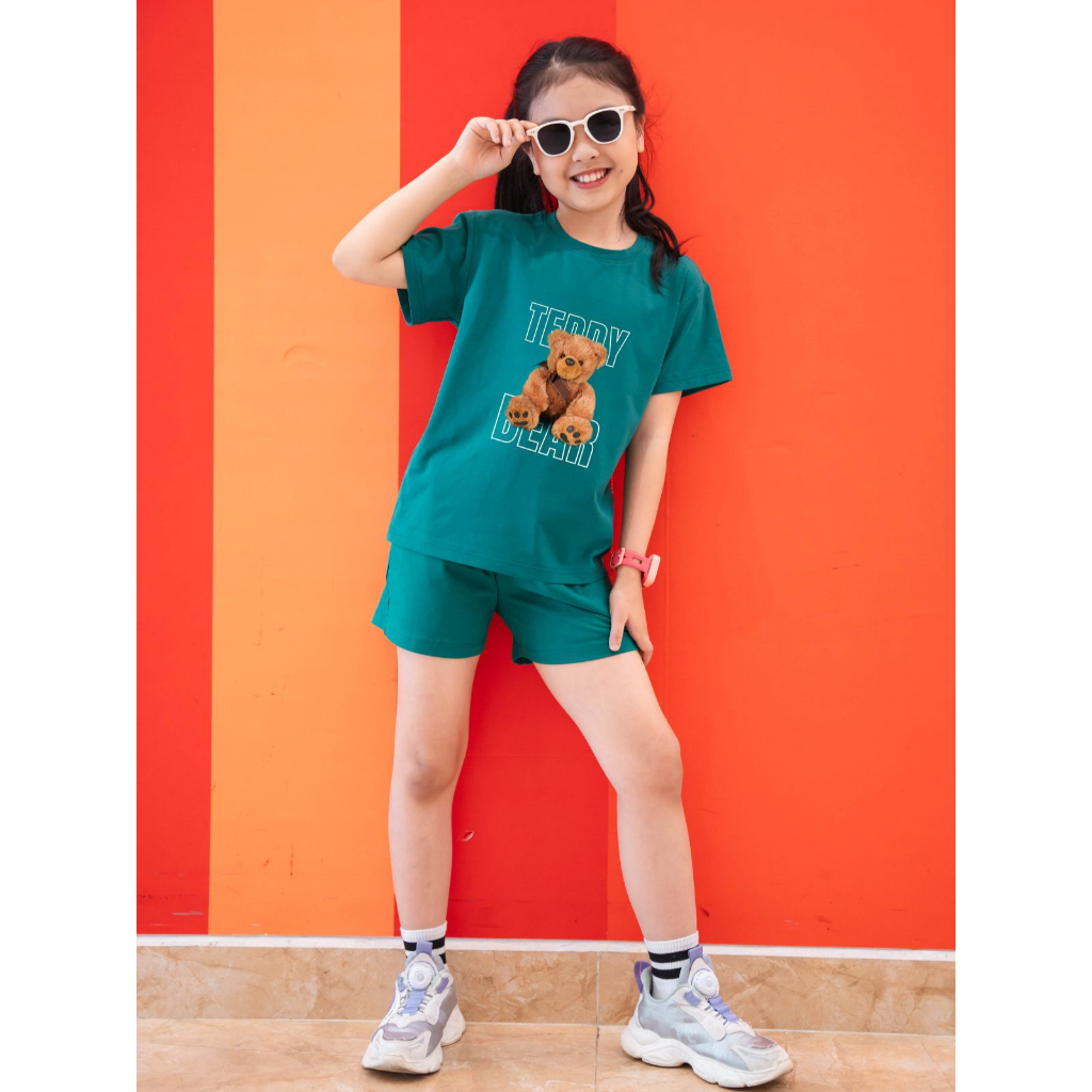 Set bộ bé gái hình gấu TEDDY BEAR - Loza Kids SB21_thumbnail_4