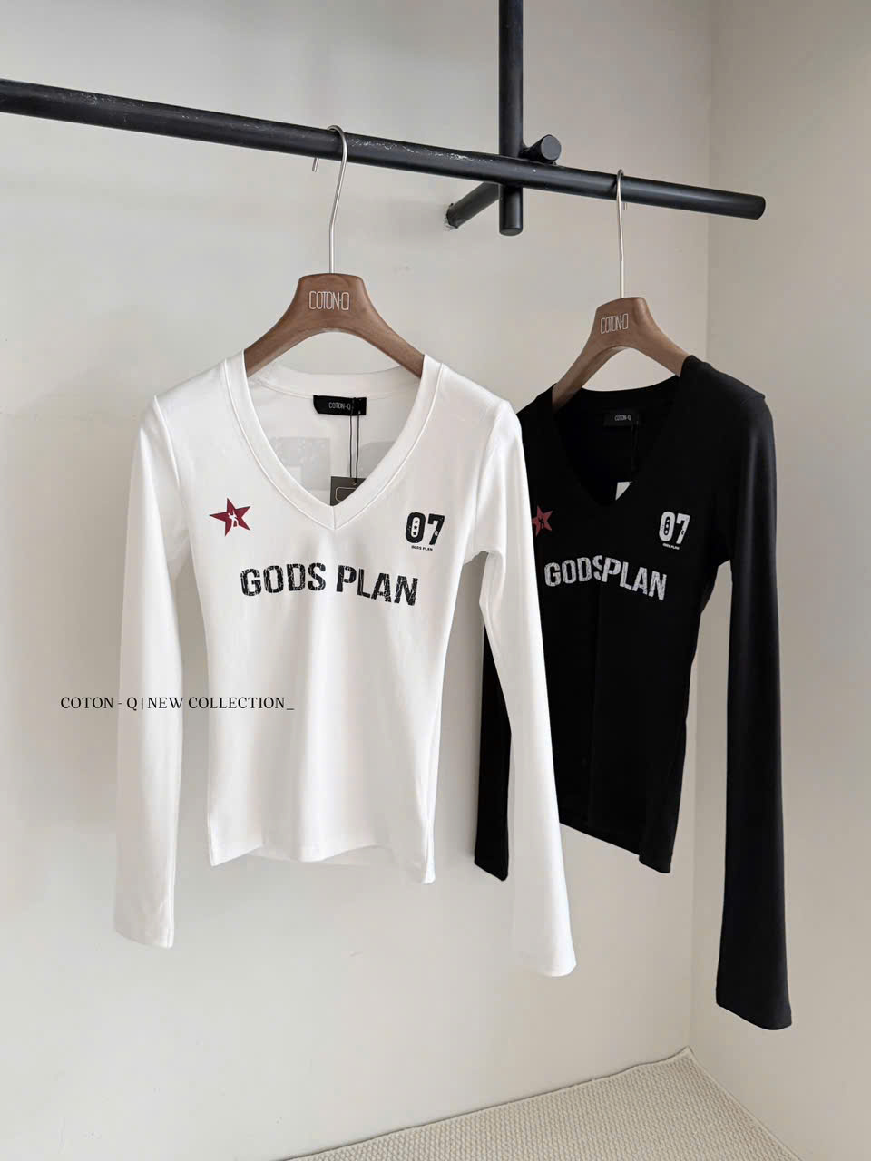 Áo cổ tim tay dài ( ĐEN )_thumbnail_0