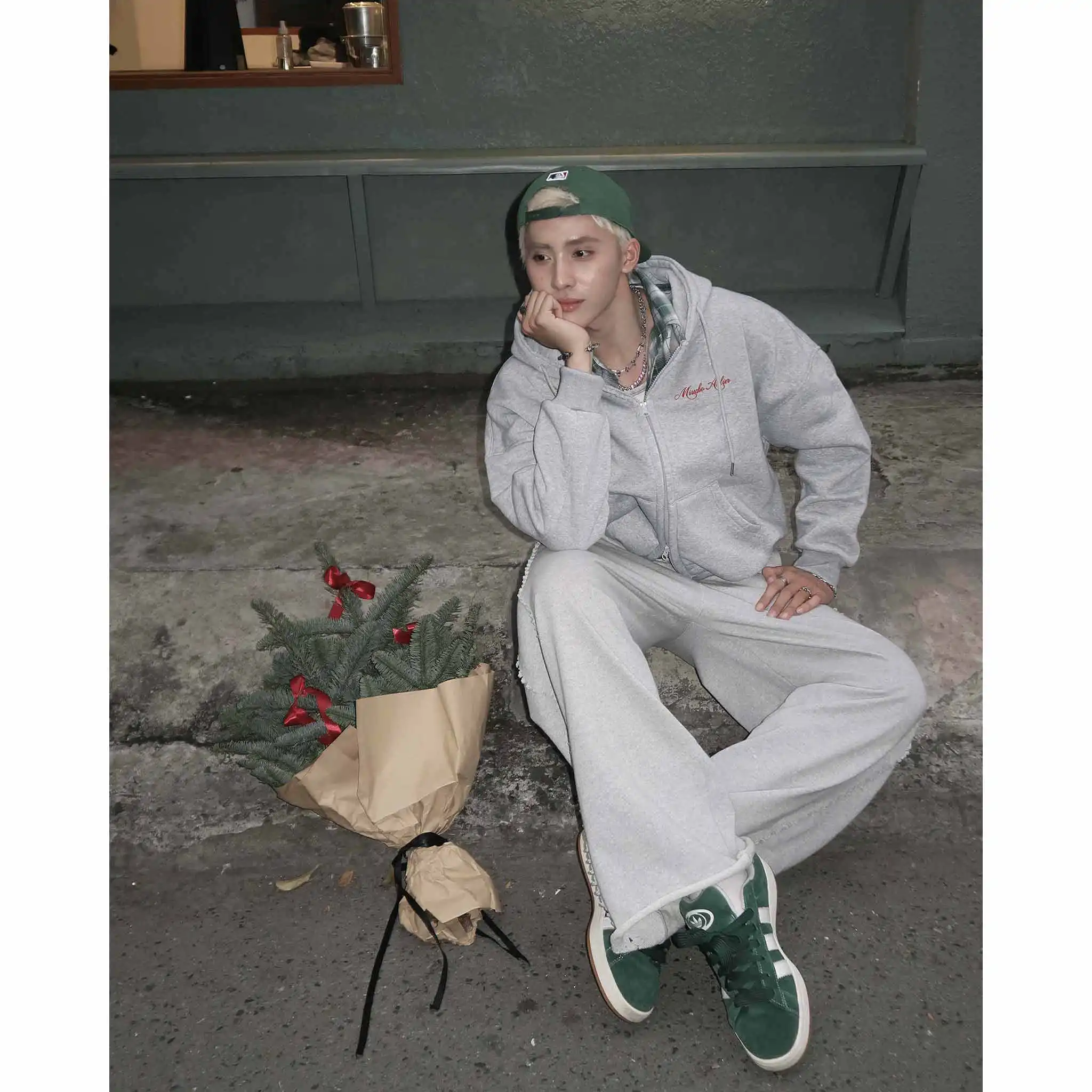 Áo hoodie zip form boxy Miucho Atelier nỉ 2 da thoáng mát dày dặn phong cách basic in typography 2712_thumbnail_3