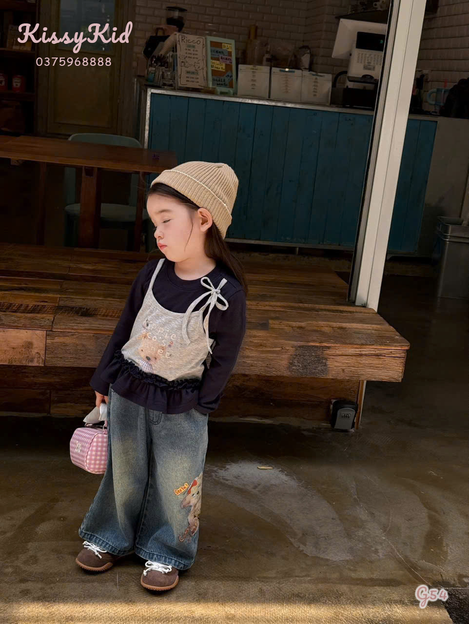 (G54) Áo thun mỏng liền áo 2 dây xanh than Suyou_thumbnail_0