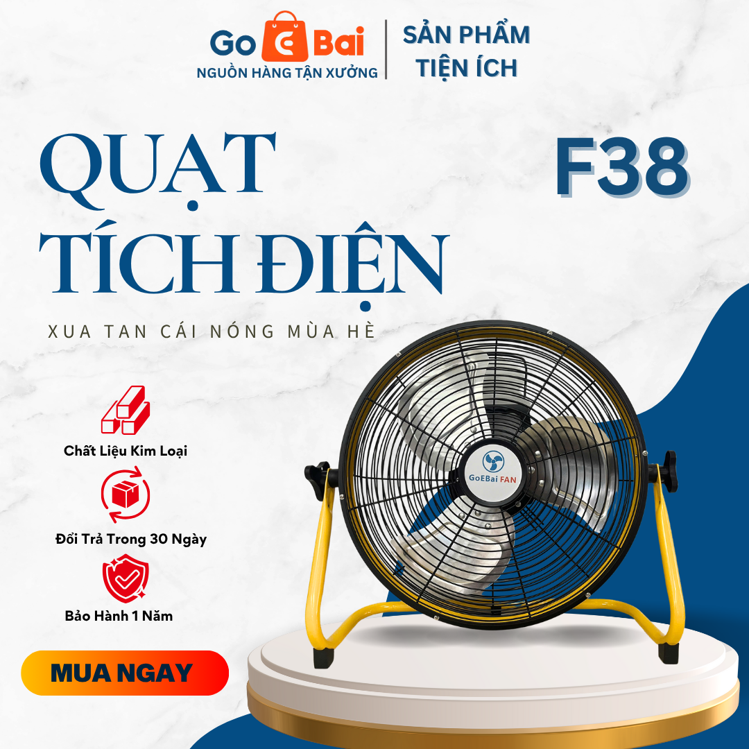Quạt Tích Điện F38 - Goebai FAN
