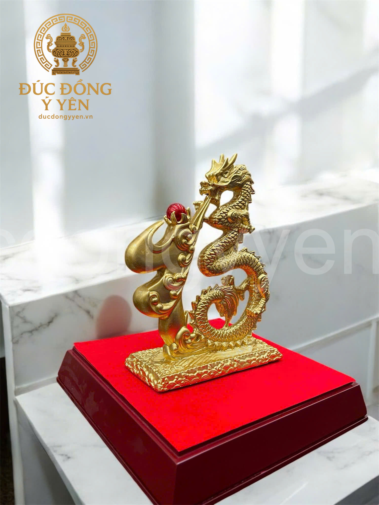Tượng rồng chữ phúc  thiếp vàng 9999_thumbnail_1