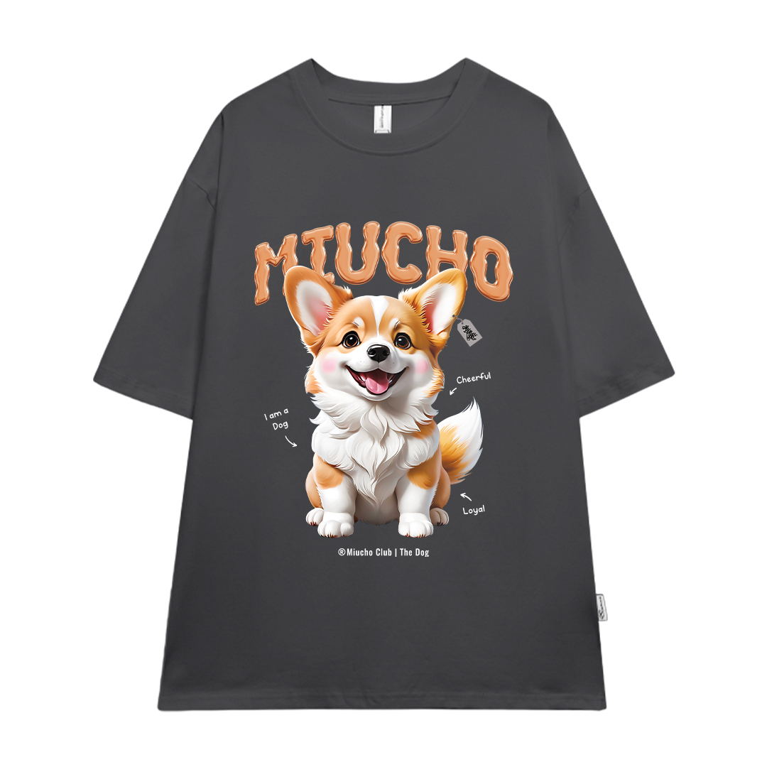 Áo thun form rộng 12 con giáp tuổi Tuất ATD1237 Miucho tay ngắn cổ tròn in mix_thumbnail_16