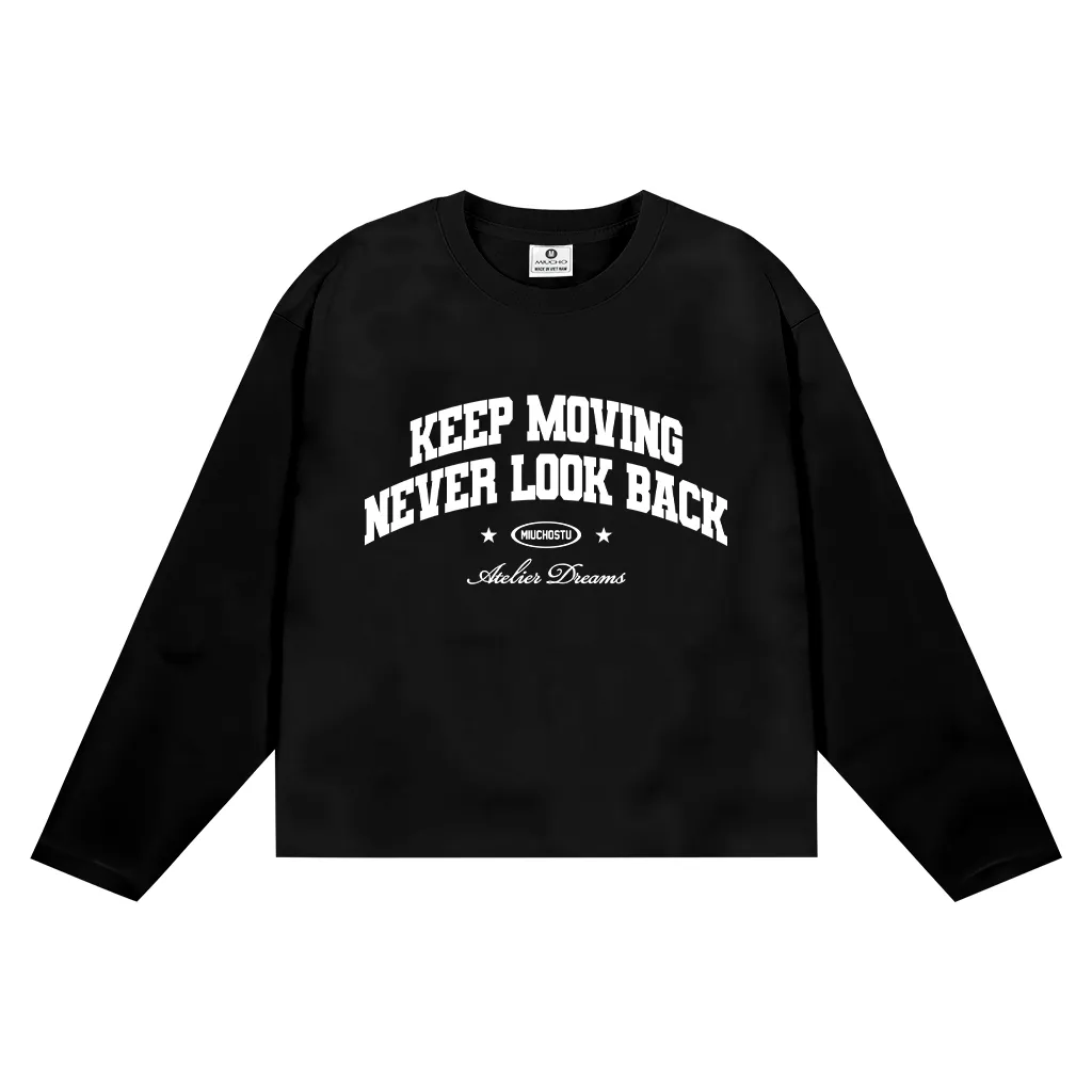 Áo thun boxy tay dài basic style in chữ 2634 Miucho vải cotton 2 chiều cao cấp dày dặn đứng form in mix_thumbnail_7