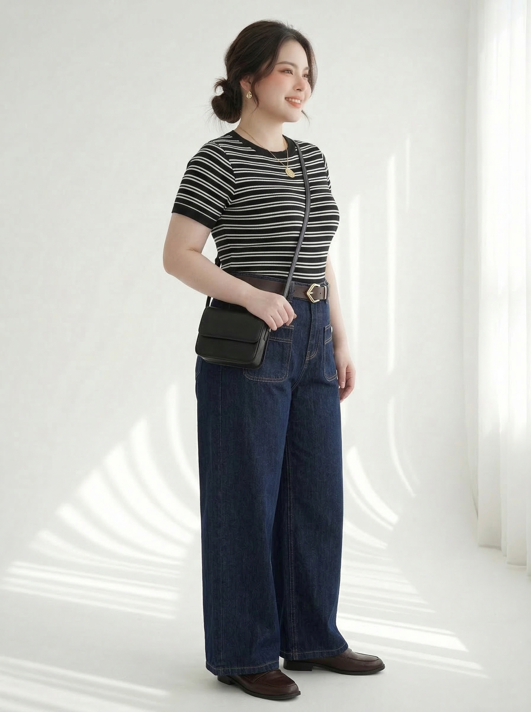 BIGSIZE NỮ - Quần jean suông nấm 2 túi kiểu chất QC dày dặn dành cho nàng béo từ 55 tới 90kgT-QJ5049_thumbnail_1