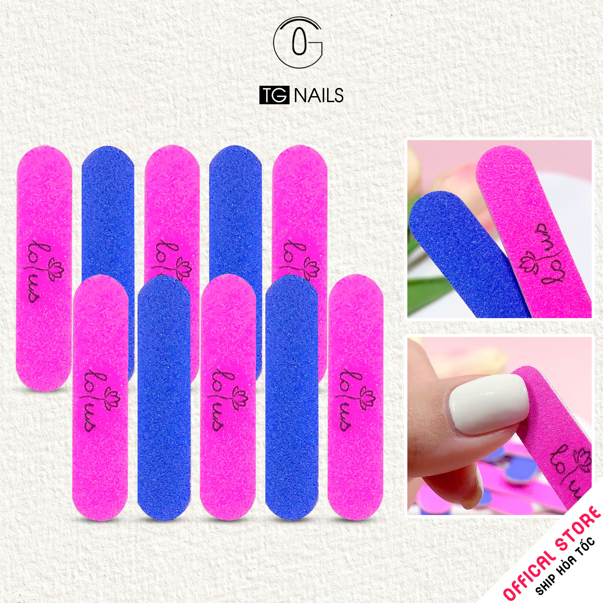 Combo 10 dũa móng tay mini nail box