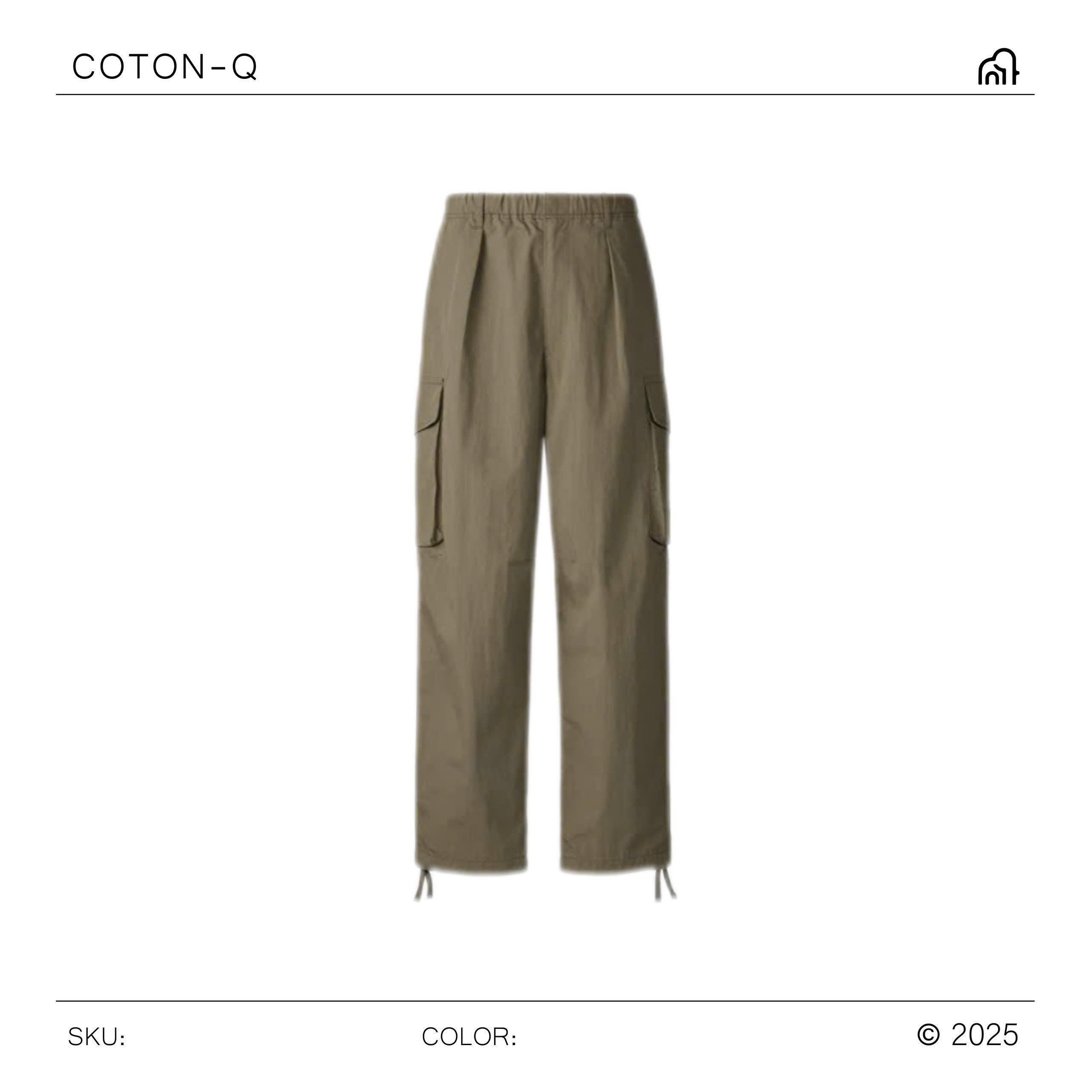 HQ66 Quần joger túi hộp ( RÊU )