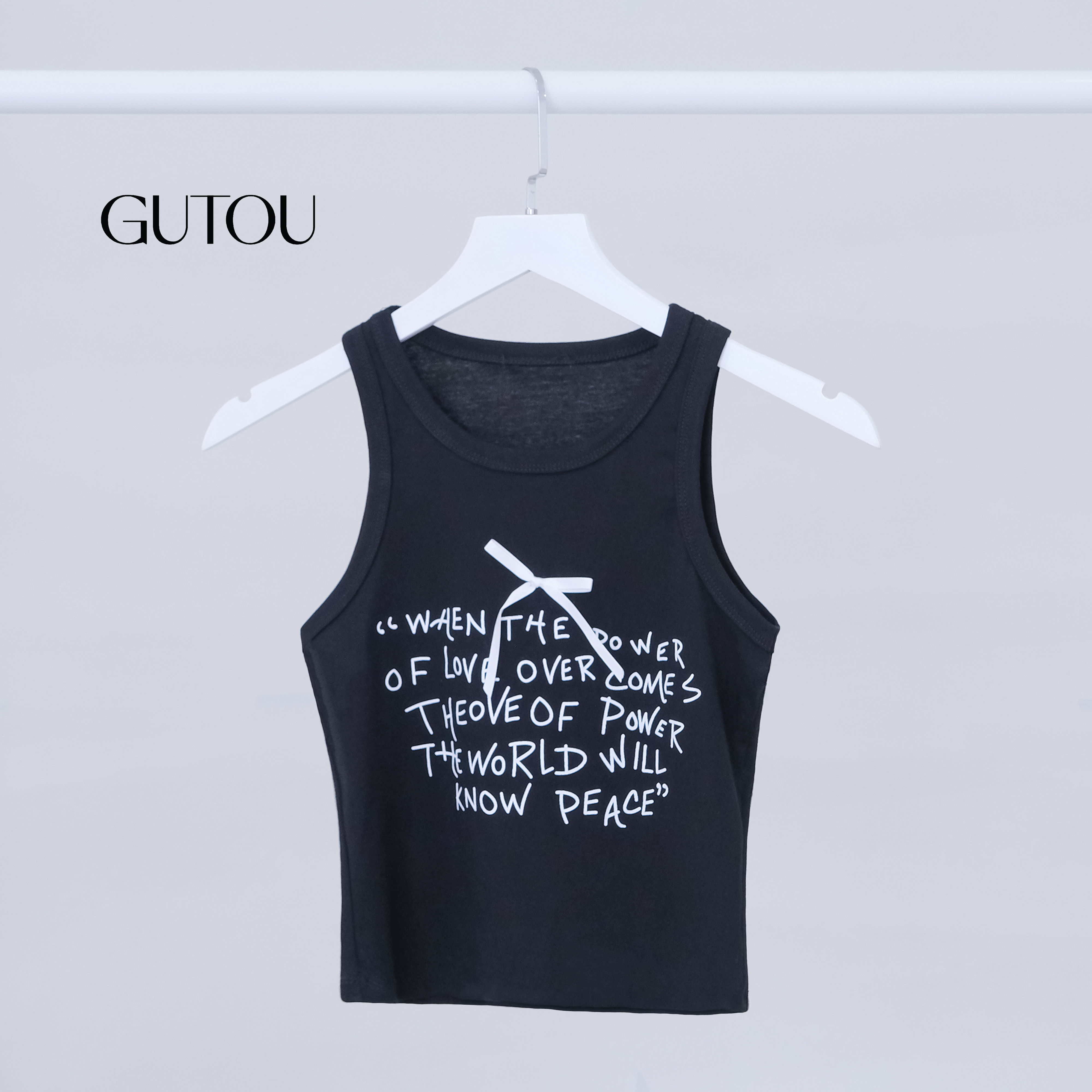 [ GUTOU ] Áo Tank Top Basic Thêu Nơ_thumbnail_5