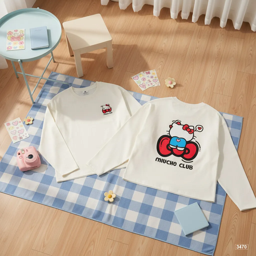 Áo thun nữ boxy tay dài kitty cute Miucho 3477_thumbnail_6