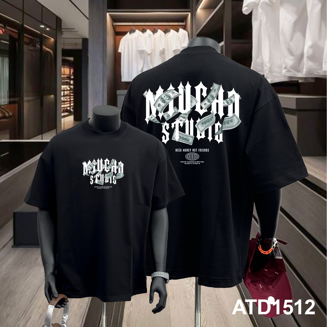 Áo phông form rộng basic local brand ATD1512 Miucho Iconic vải cotton thoáng mát cổ tròn in graphic_thumbnail_7