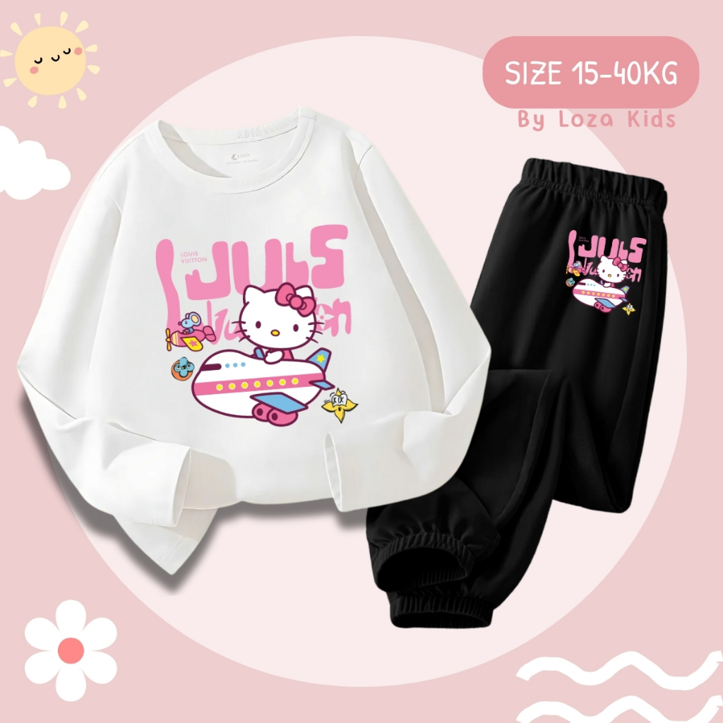 Bộ Thu - Đông bé gái in hình Hello Kitty - Loza Kids BW441