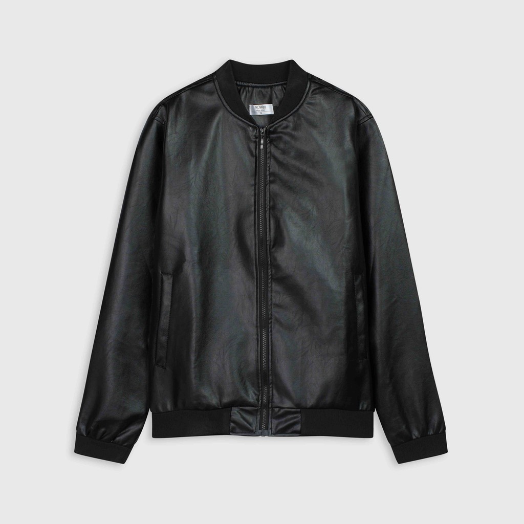 Áo khoác nam bomber chất liệu da