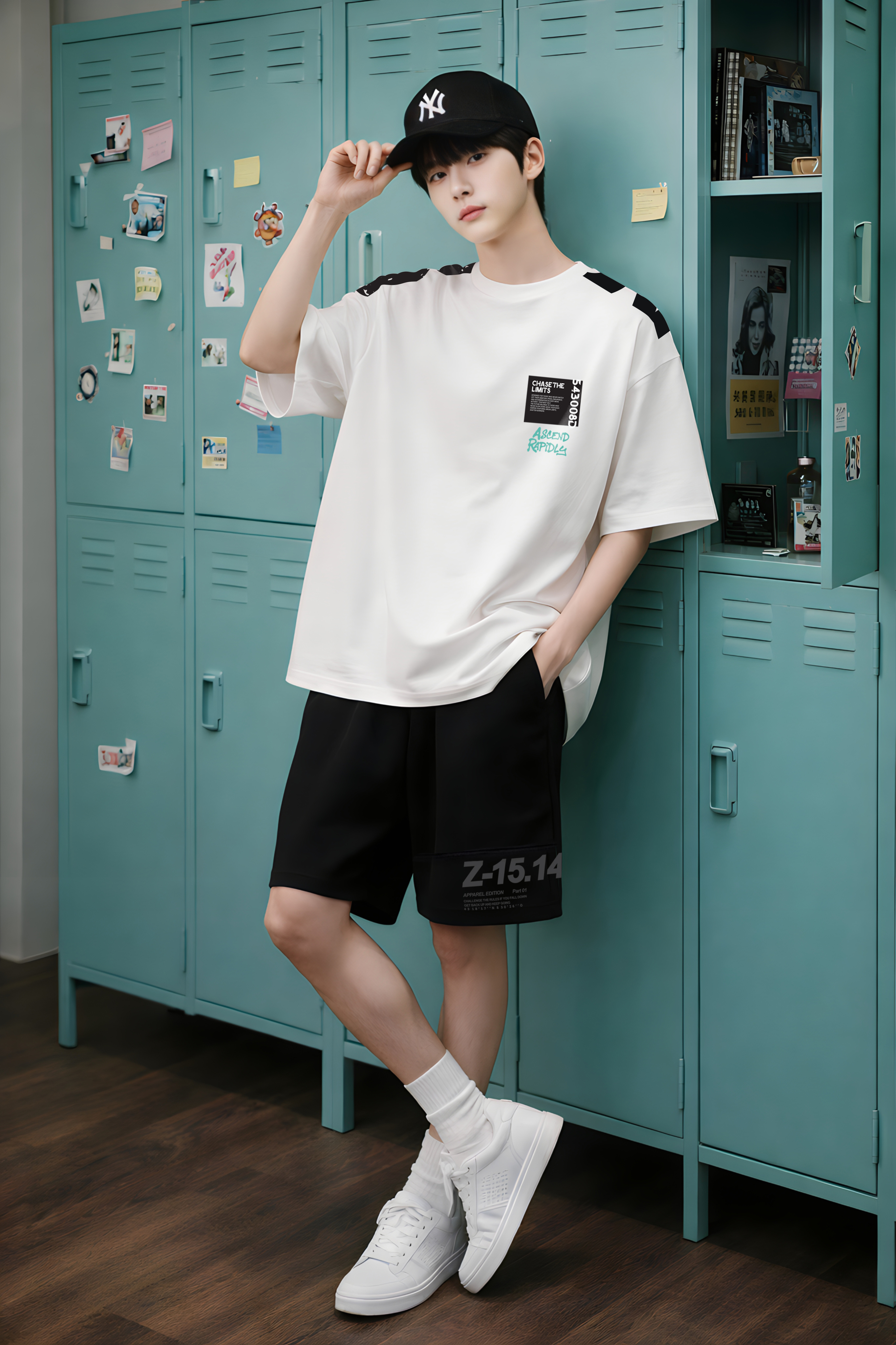 Quần short nỉ bé trai màu đen in hình_thumbnail_2